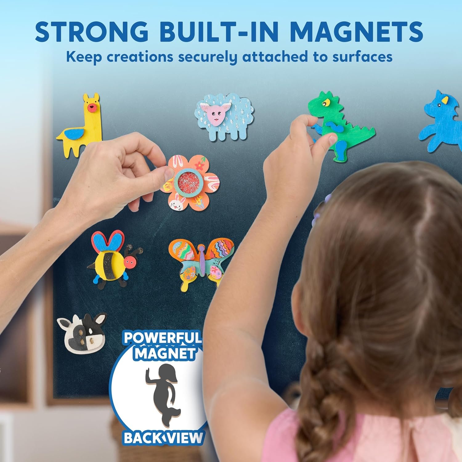 wholesale joyin 12 wooden magnet creativity arts & crafts painting kit for kids, decorate your own painting gift for easter basket stuffers, birthday parties and family crafts, party favors for boys girls factory & supplier oem