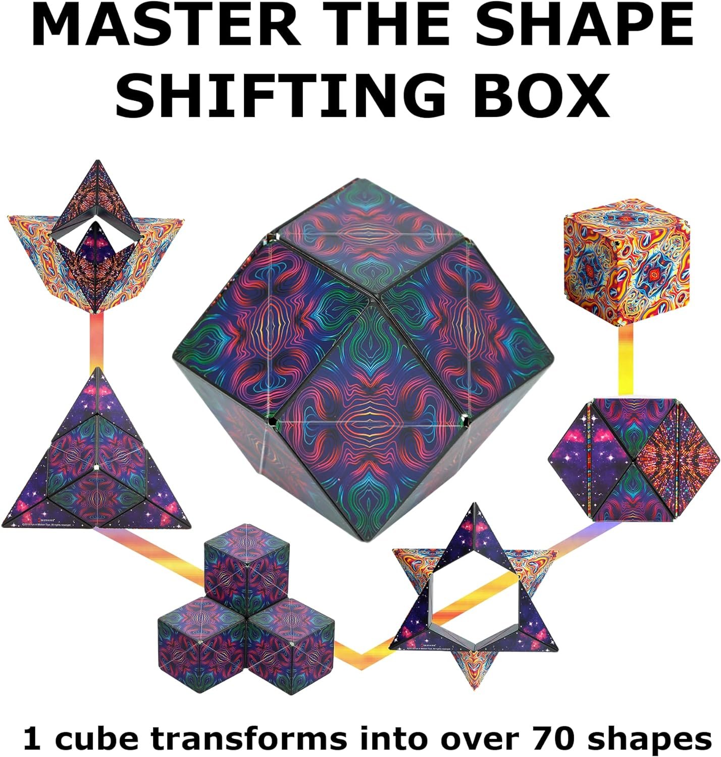 wholesale shashibo shape shifting box - stem magnetic fidget cube that transforms into over 70 shapes, download fun in motion toys mobile app (spaced out) factory & supplier oem