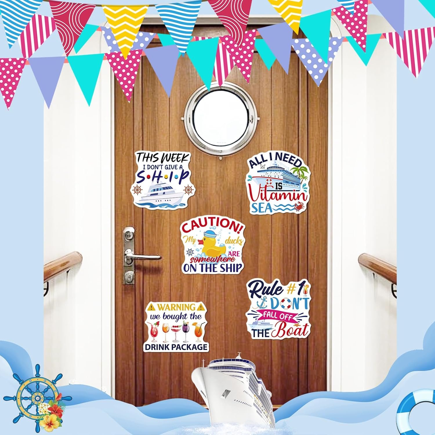wholesale cruise door decorations magnetic - 9 pcs ship cabin magnets ducks towel animal decals stateroom accessories stickers magnet for party summer carnival supplies refrigerator locker car decor factory & supplier oem