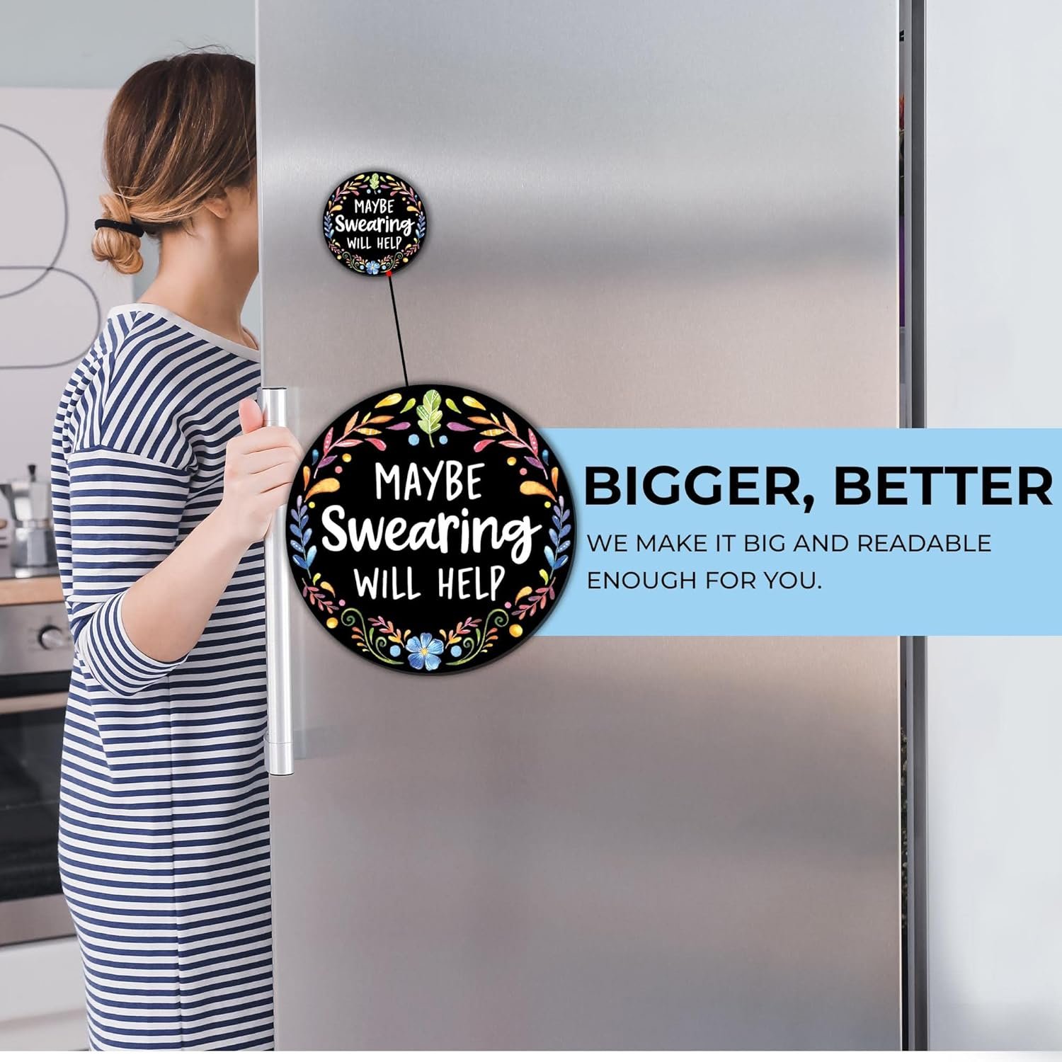 wholesale maybe swearing will help magnet for workspace decor - suitable for home, desks, lockers, and college spaces - ideal gift for friends, coworkers & family members - floral factory & supplier oem