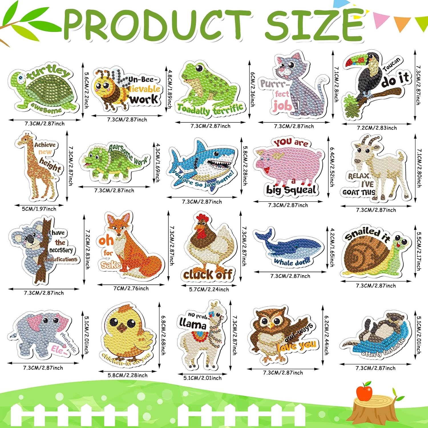 wholesale umigy 20 pcs cute animal diamond magnets - fridge magnet art kits for adults & home decor factory & supplier oem