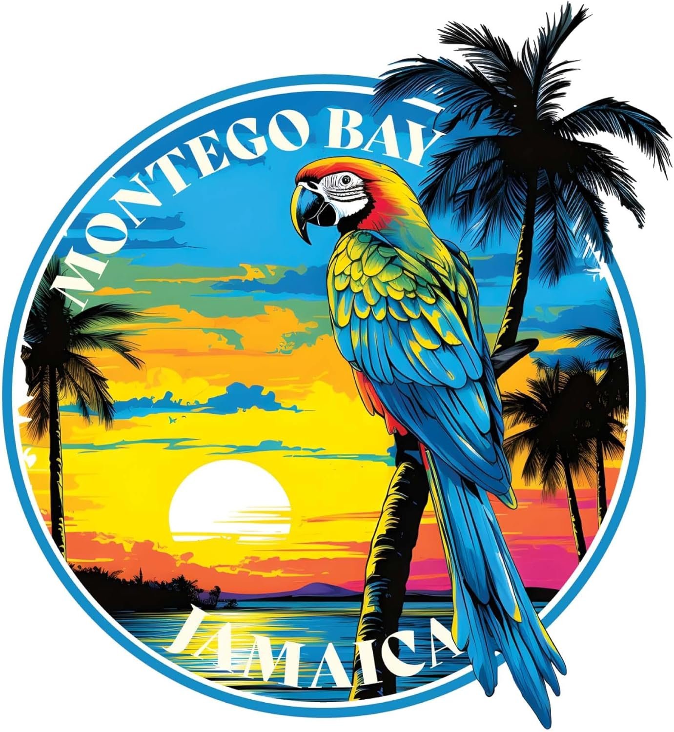 wholesale montego bay jamaica design a souvenir decorative flat magnet 2-inch factory & supplier oem
