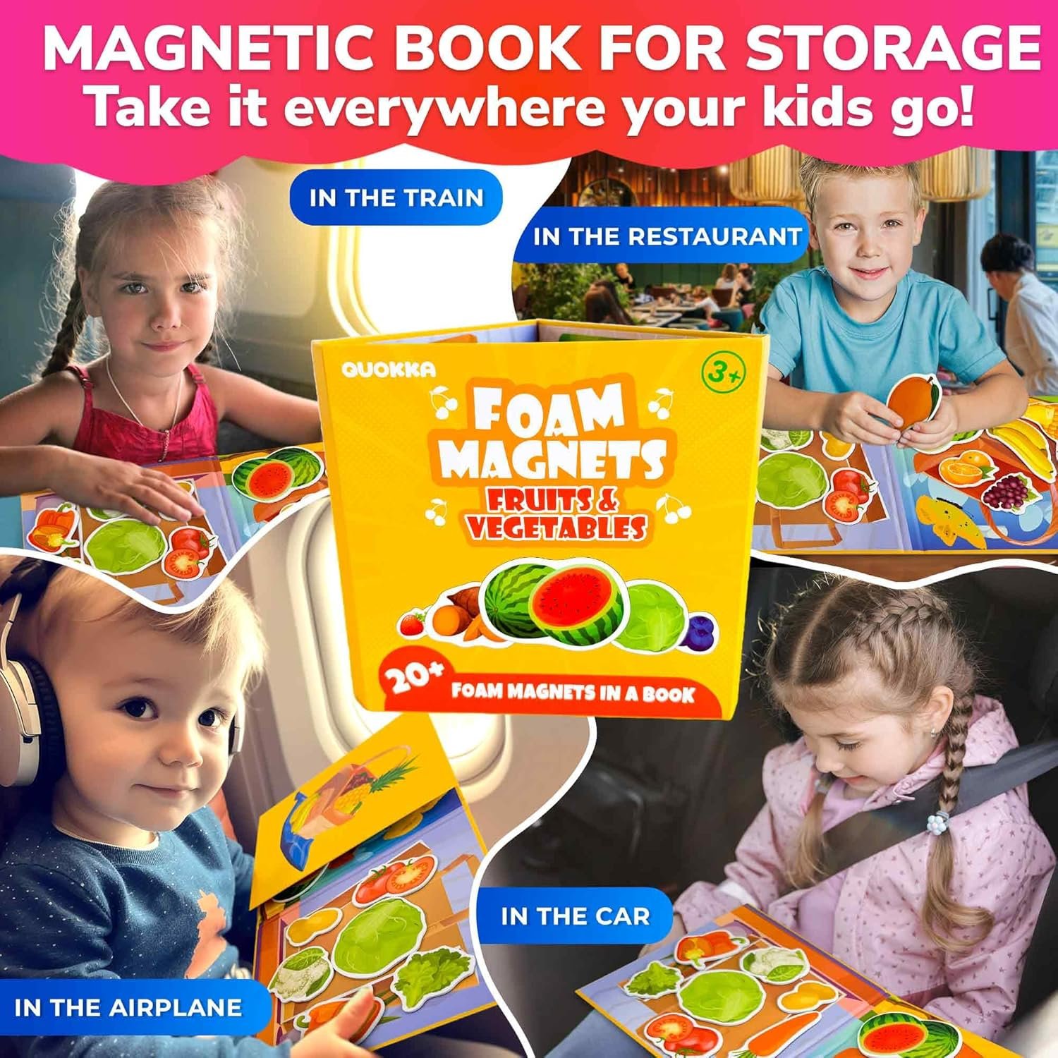wholesale quokka travel magnetic puzzles for toddlers 1-3 – 20+pcs fruits game with extra-long play book – fun travel game toy for kids ages 3-5 – strong magnets for car activities – fun toddler puzzle ages 2-4 factory & supplier oem