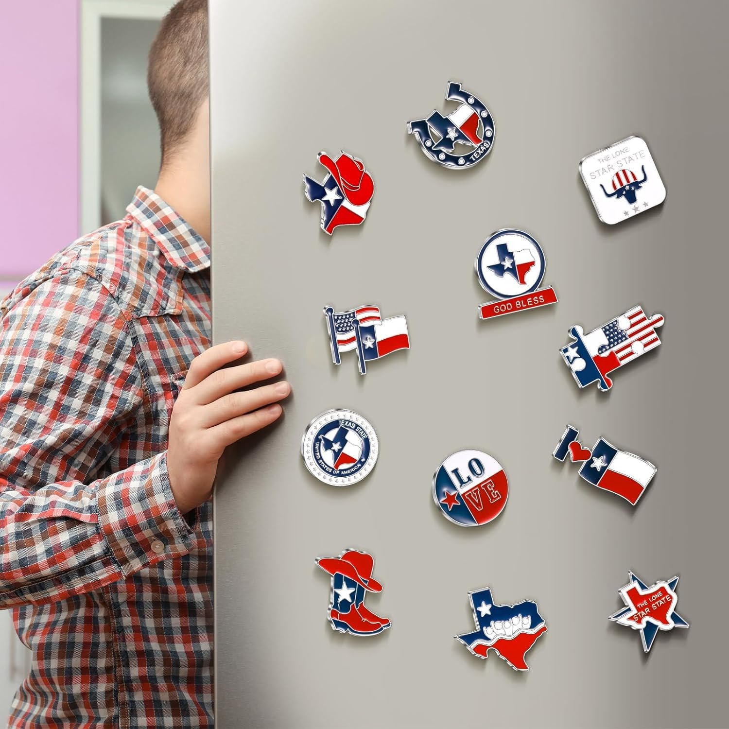 wholesale konohan texas magnet for refrigerator bulk metal magnet souvenirs gifts magnetic travel collectible decorative souvenirs for adults craft(texas 2,12 pcs) factory & supplier oem