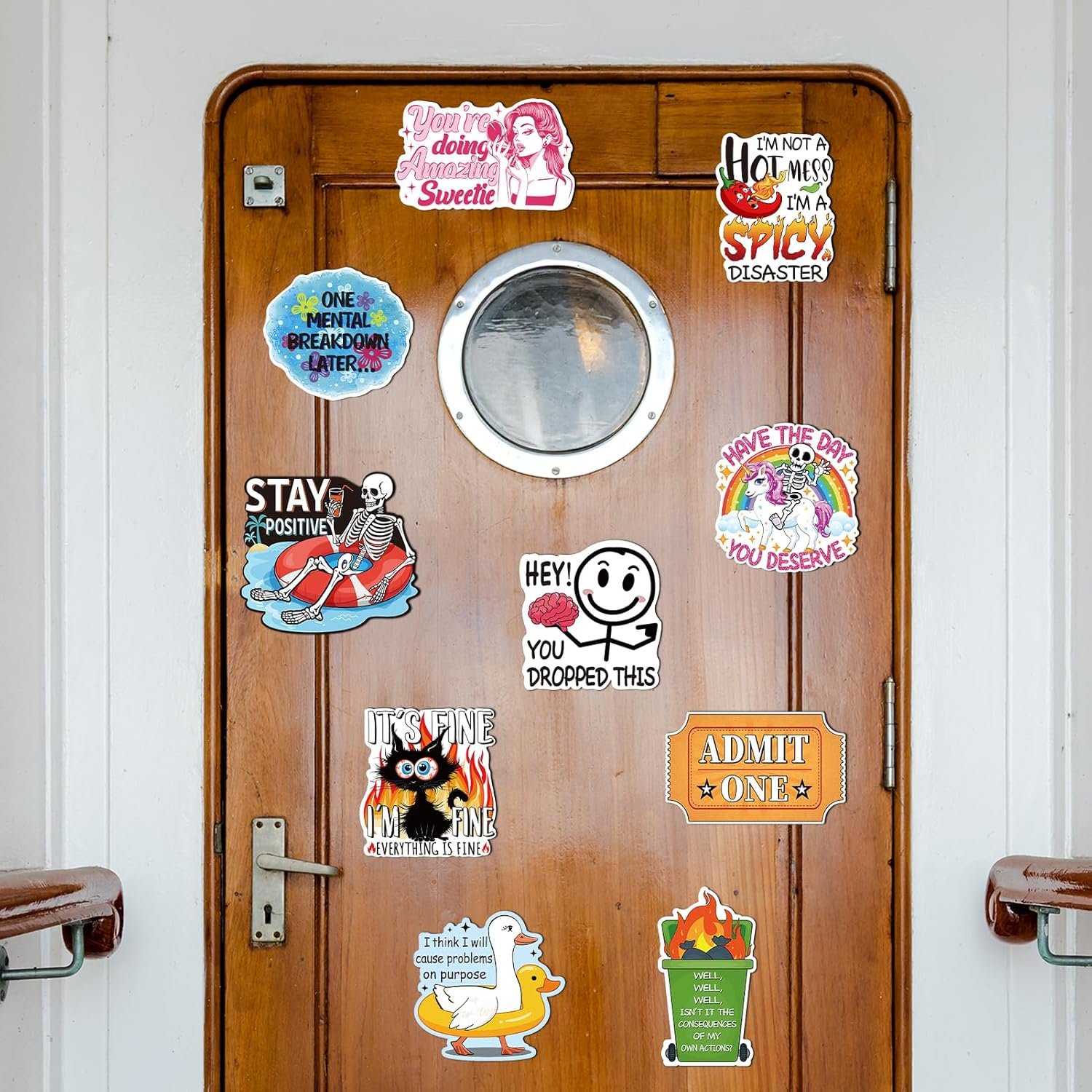 wholesale 12 pcs funny fridge magnets, cute meme refrigerator magnets fridge magnets adult duck dumpster word skull anime magnets for home office kitchen car decoration factory & supplier oem
