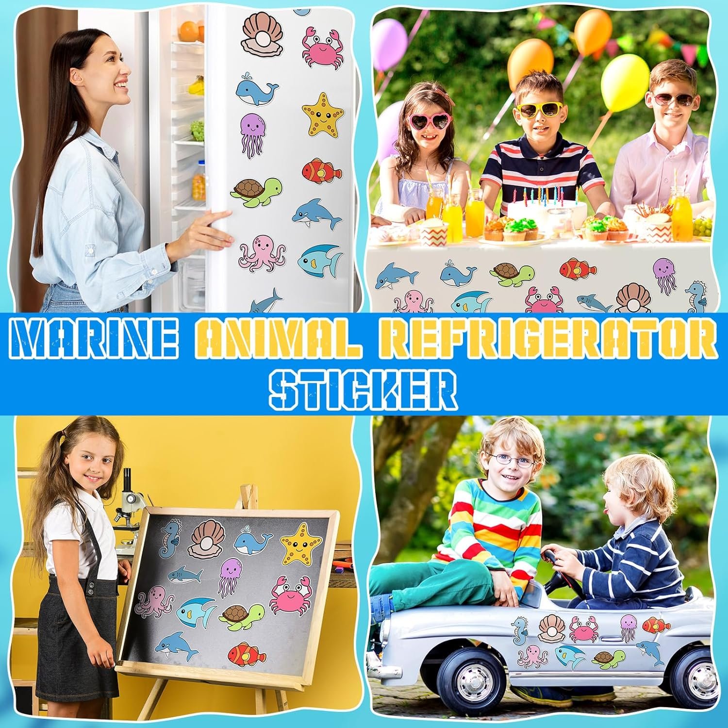 wholesale 48 sets ocean animals crafts for kids color your own under the sea magnets kit diy coloring sea animals magnet craft for school classroom home activities summer art party favors factory & supplier oem