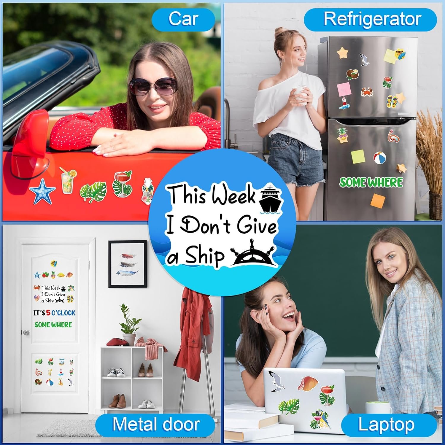 wholesale leumoi 27 pcs summer cruise door magnets decorations funny cruise ship door magnets magnetic reusable magnet for summer cabin ship carnival refrigerator office car accessories factory & supplier oem