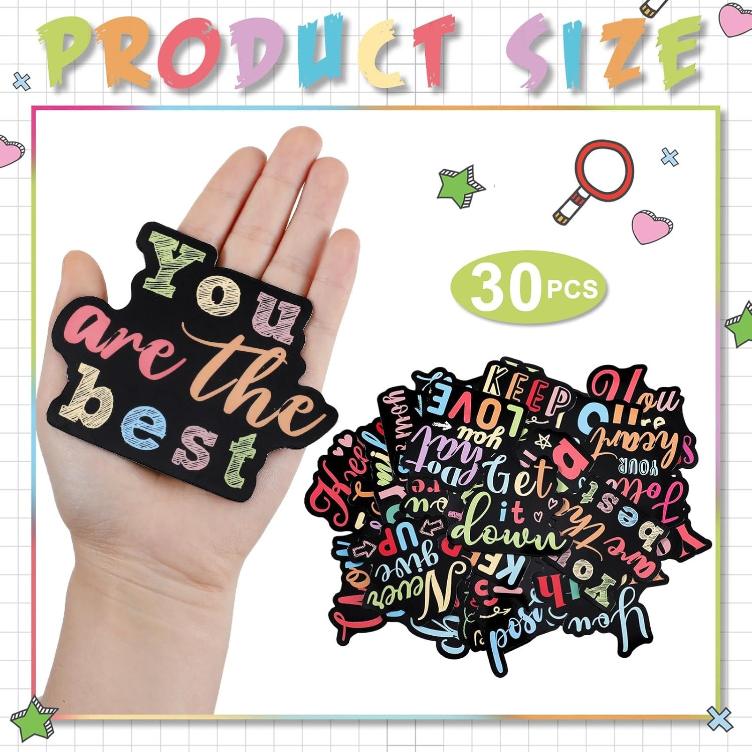 wholesale 30 pcs motivational refrigerator magnets with inspirational sayings funny inspirational magnets for locker fridge encouragement gifts (novel style) factory & supplier oem