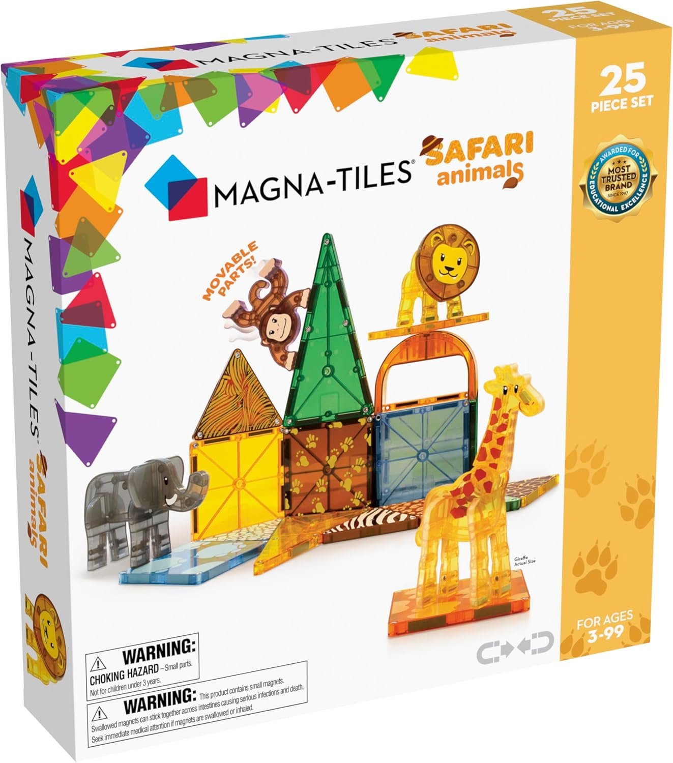 wholesale magna-tiles safari animals 25-piece magnetic construction set, the original magnetic building brand factory & supplier oem