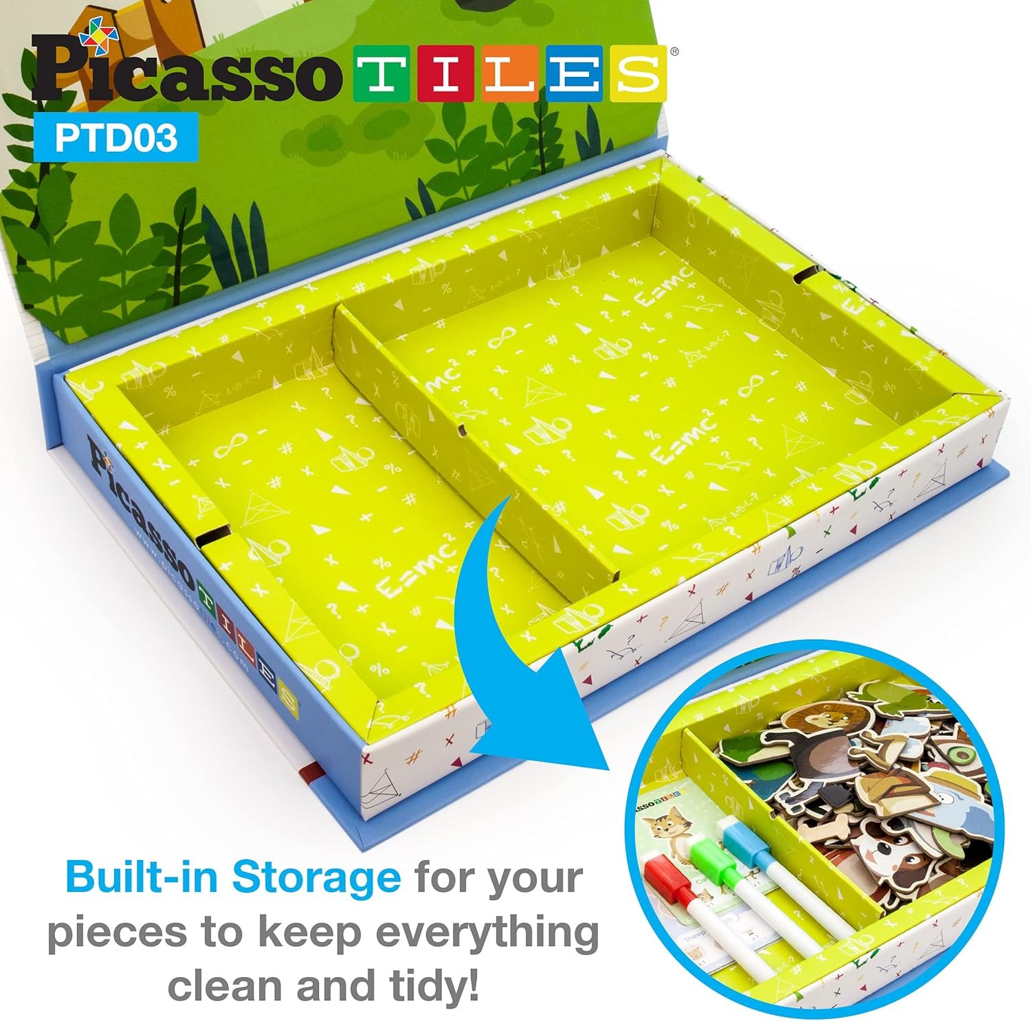 wholesale picassotiles 112 piece magnetic mix & match animal building activity diy combination puzzle book kid toy set educational playset stem learning, 20 free unique animals creative inspirational idea cards factory & supplier oem