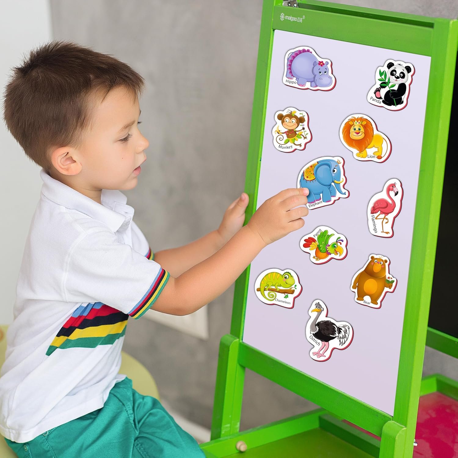 wholesale little world large set of 25 foam fridge magnets for toddlers 1-3 - refrigerator magnets for kids – baby magnet for refrigerator 1 year old - zoo magnetic animals - animal magnets for toddlers 1-3 factory & supplier oem