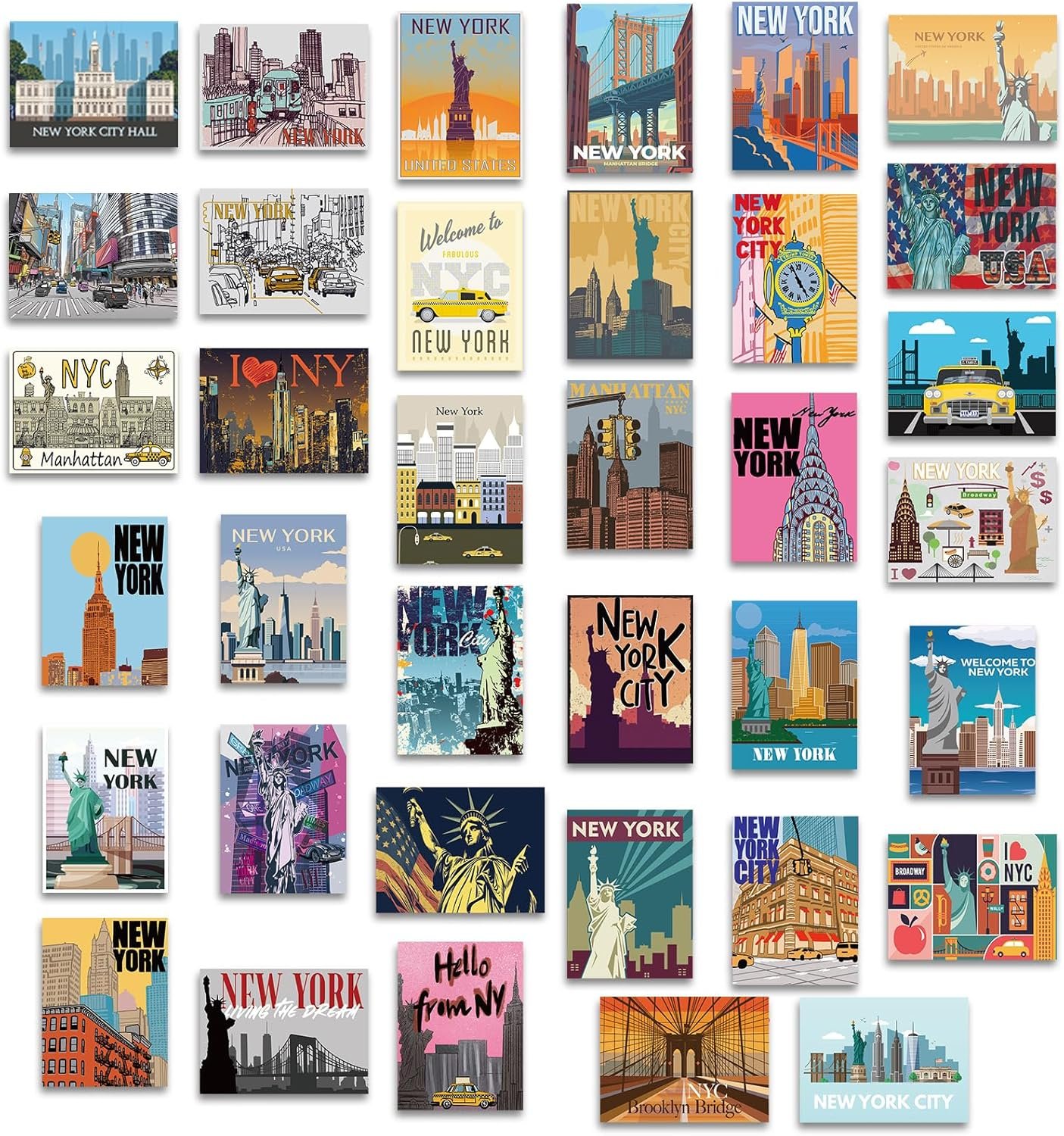 wholesale xuhal 36 pcs new york fridge magnet new york souvenirs gifts refrigerator magnets home decoration accessories factory & supplier oem