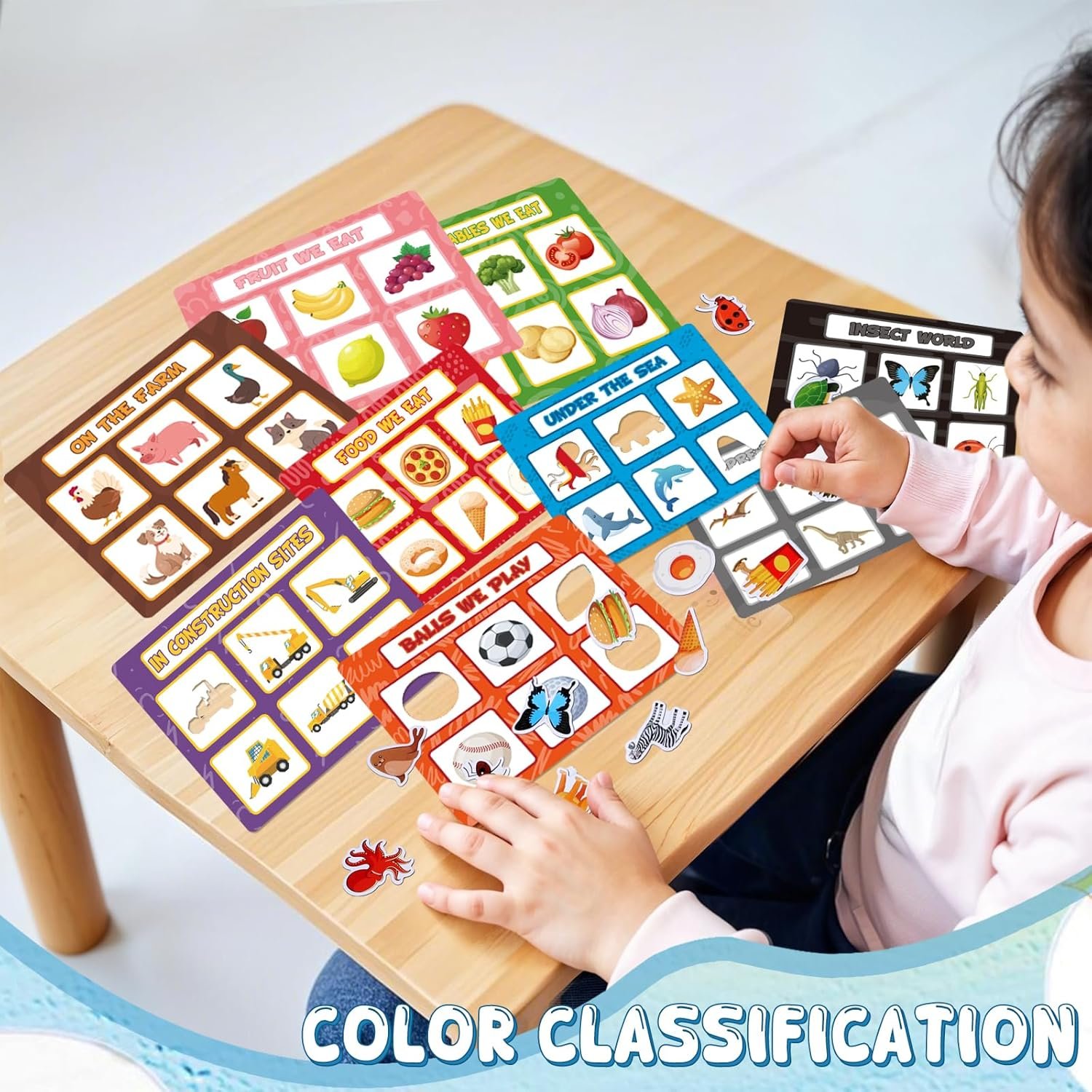 wholesale 10pcs magnetic color sorting set refrigerator magnets for kids, food football car dinosaur learning magnets for kids early education fine matching sorting sports preschool education gifts factory & supplier oem