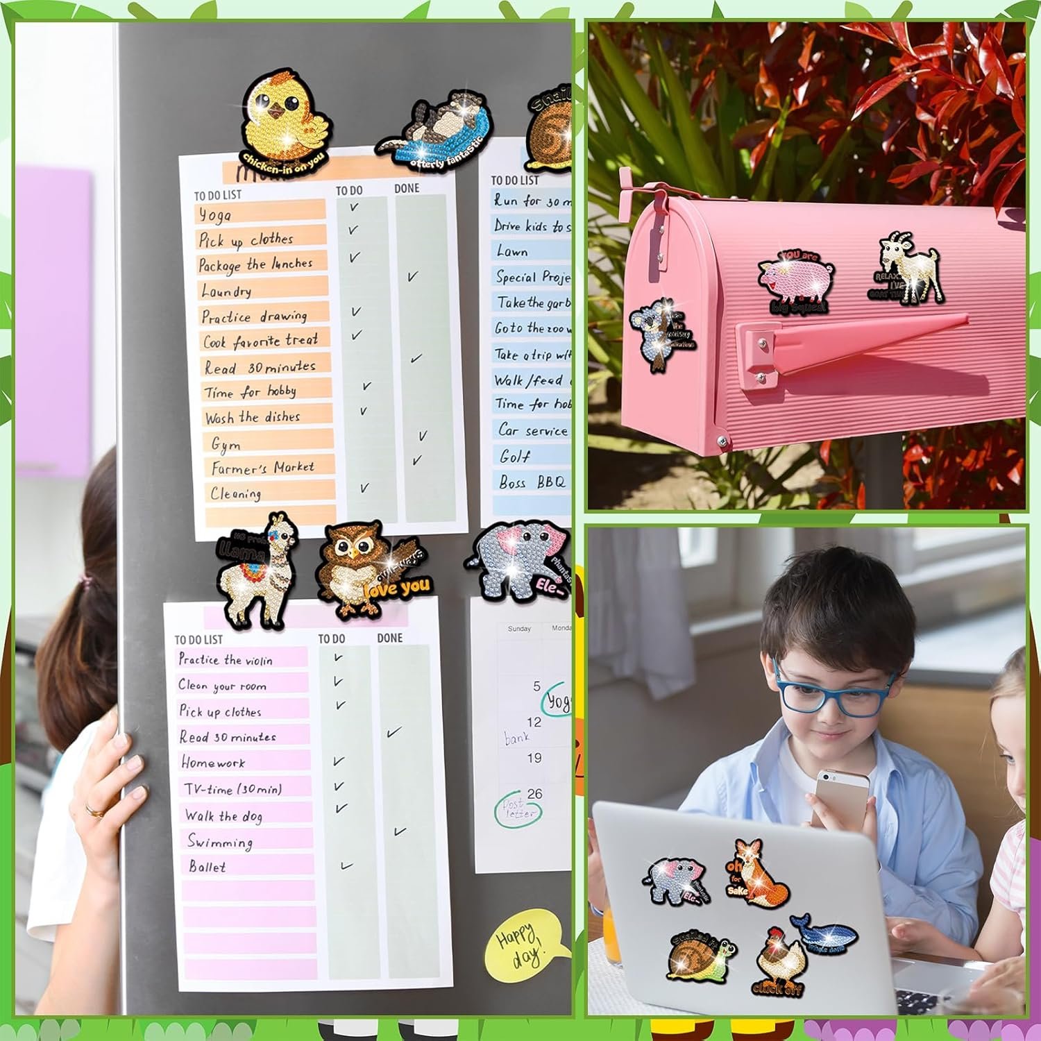 wholesale umigy 20 pcs cute animal diamond magnets - fridge magnet art kits for adults & home decor factory & supplier oem