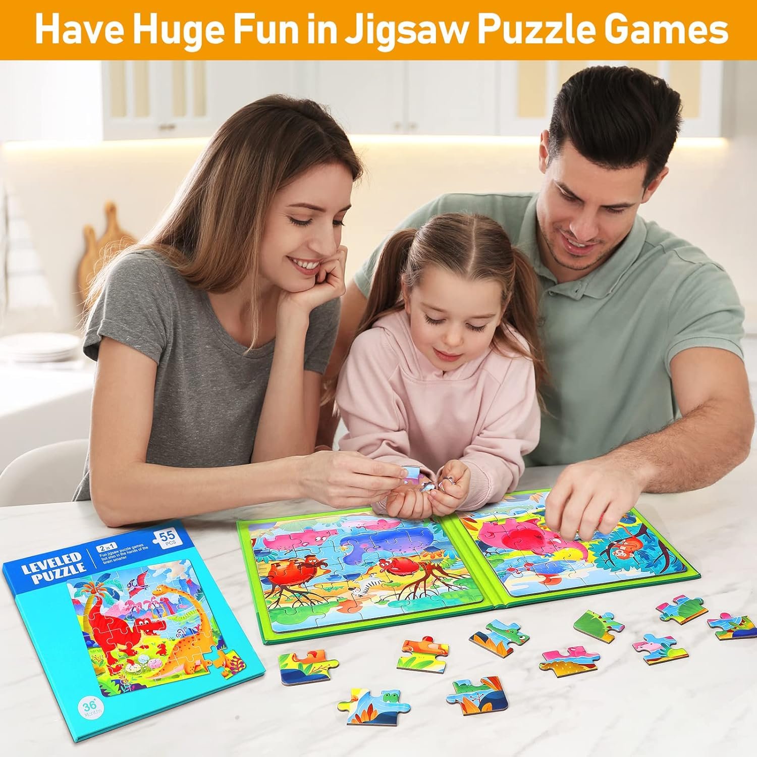 wholesale magnetic puzzles for kids ages 3-5, two-book set, dinosaur animal jigsaw puzzle magnet books travel games montessori preschool learning activities toddler toys for 3 4 5 6 year old boys girls factory & supplier oem