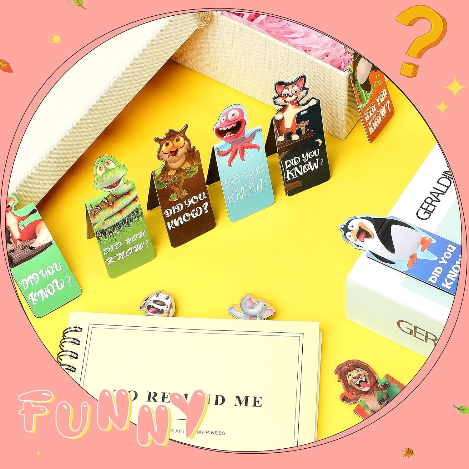 wholesale sepamoon 24 pcs magnetic bookmarks book marks cute magnet page markers page clips funny animal bookmarks for students teacher reading party favor (animal style) factory & supplier oem