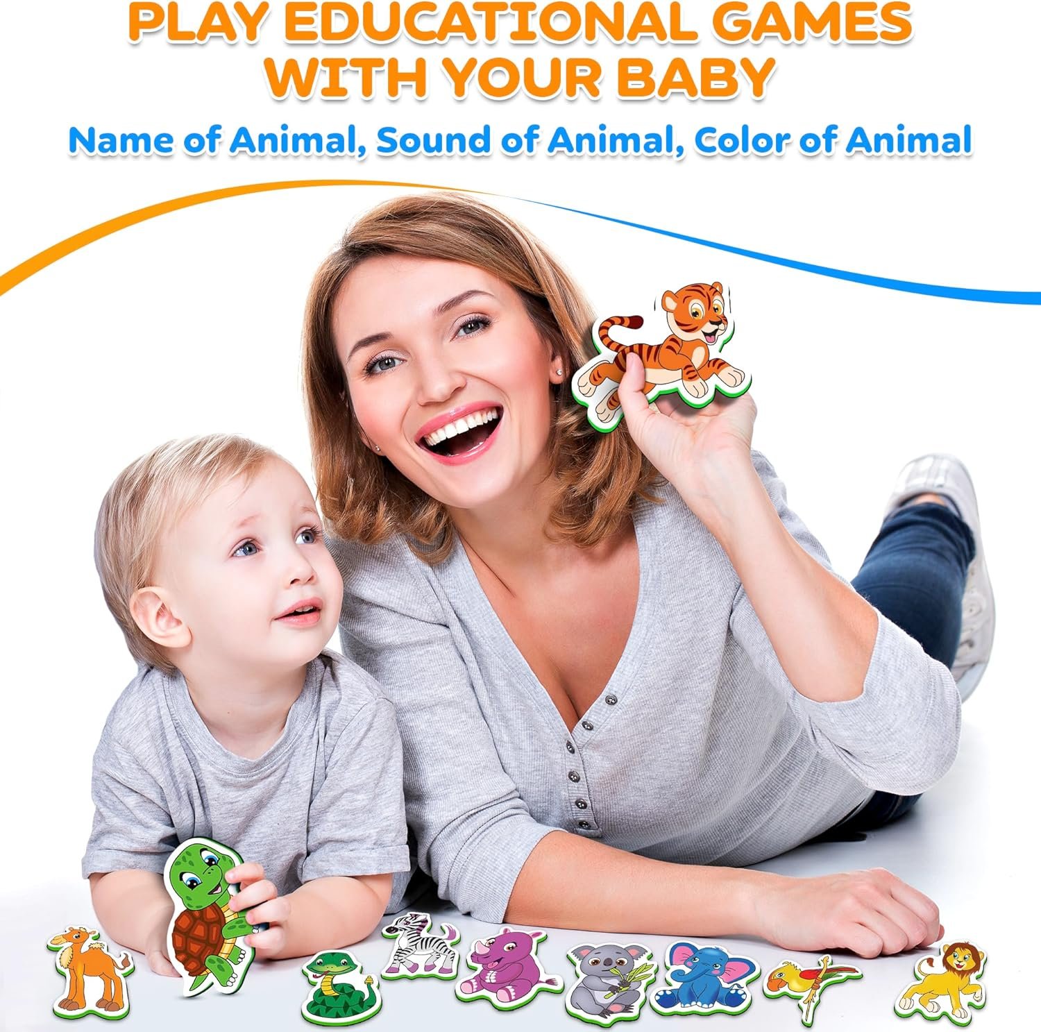 wholesale refrigerator magnets for kids zoo animals - big fridge magnets for toddlers - animal toys for toddlers 1-3 - developmental toys for 1 year old factory & supplier oem
