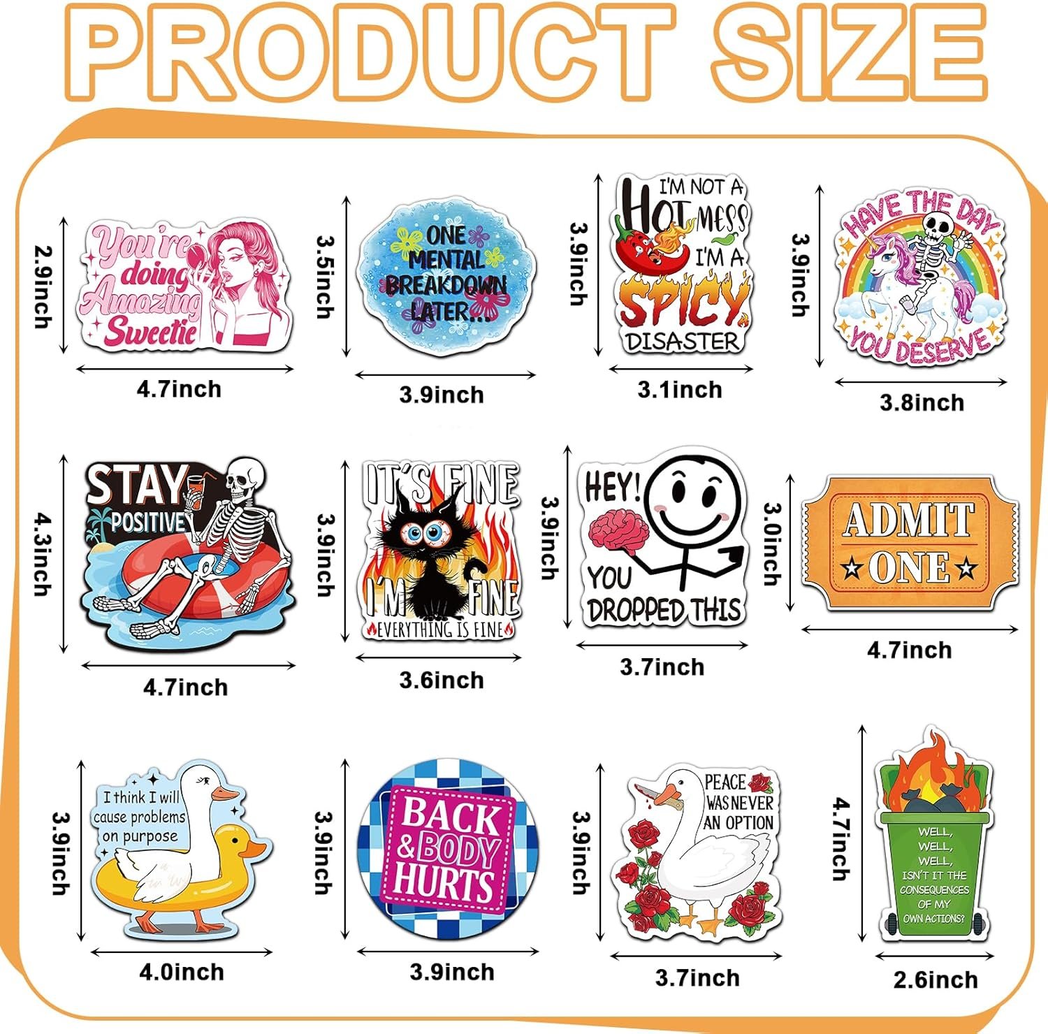 wholesale 12 pcs funny fridge magnets, cute meme refrigerator magnets fridge magnets adult duck dumpster word skull anime magnets for home office kitchen car decoration factory & supplier oem
