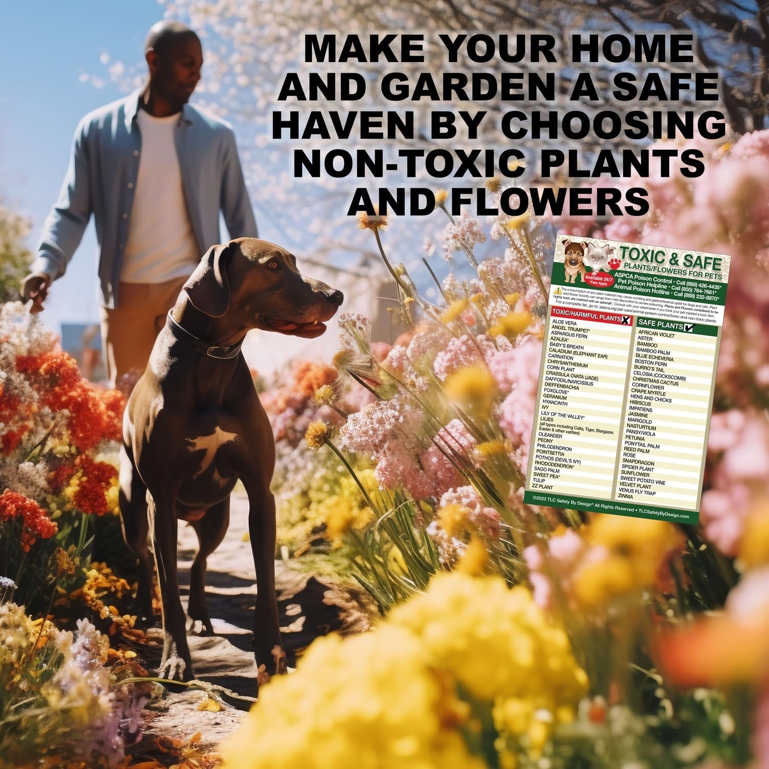 wholesale magnetic list toxic safe plants flowers for pets - dog cat chart - plants flowers dogs cats should not eat - chart decorative magnets - pet safety - pet adoption essentials gift 5.5 x 8.5 inches factory & supplier oem