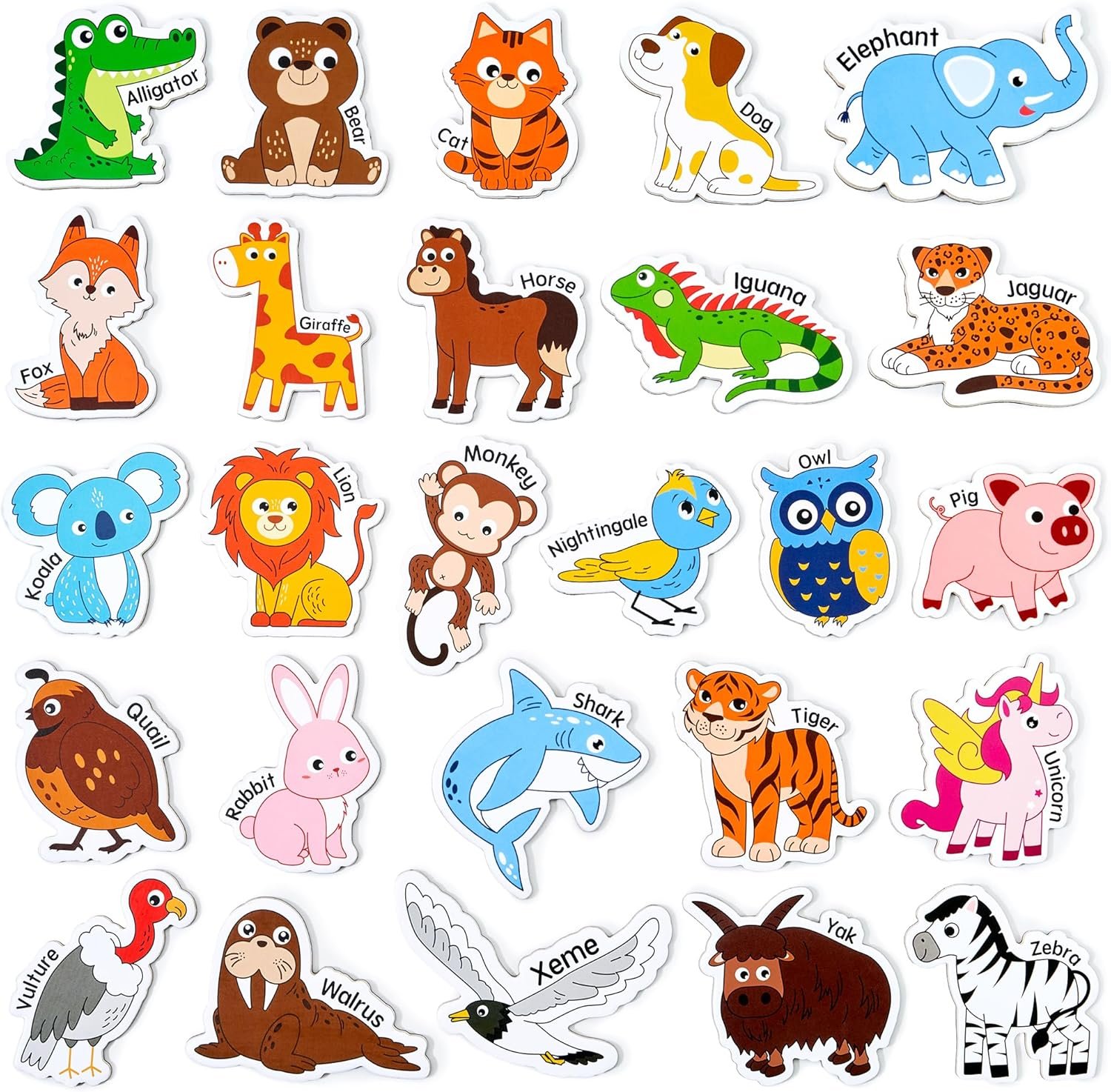 wholesale joycat wooden magnets for kids – 26 cute a-z animals fridge magnets for toddlers, large magnetic animal refrigerator toys, fun educational learning gifts for toddlers 2 3 4 5 years old factory & supplier oem