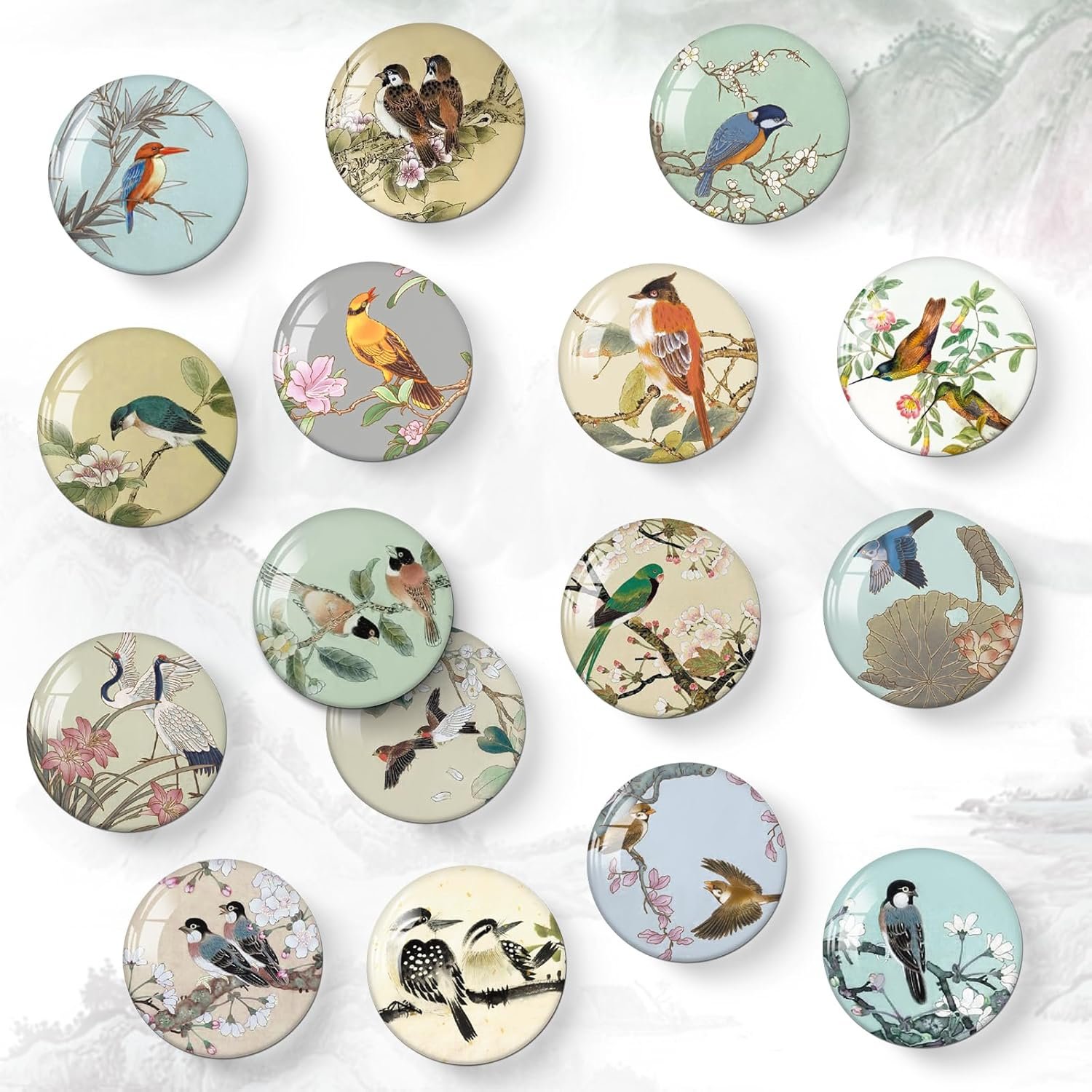 wholesale morcart 16pcs bird fridge magnets, cute decoration for refrigerator locker whiteboard decorative magnetic board cabinets classroom office cubicle factory & supplier oem