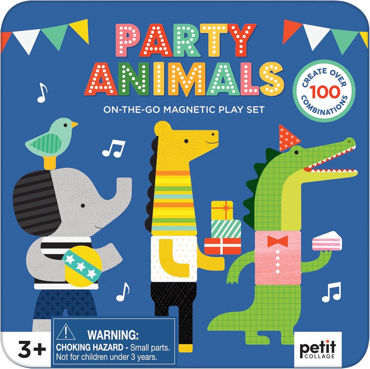 wholesale petit collage magnetic play set, party animals – mix & match magnetic game board, ideal for ages 3+ – includes 2 magnetic scenes and over 25 magnet pieces, ideal travel activity for kids factory & supplier oem