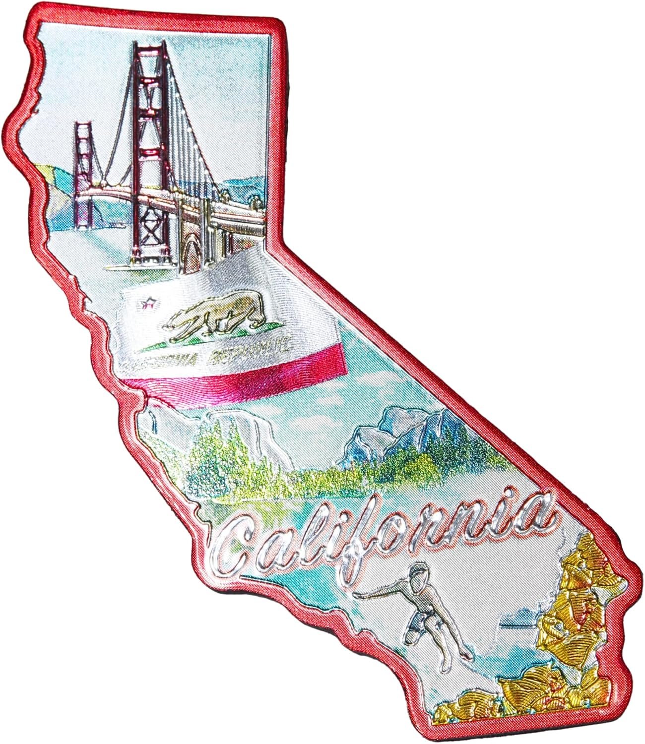 wholesale california state montage magnet, collectible souvenir keepsake, magnetic accessory for fridge, whiteboards and more, approximately 3 inches factory & supplier oem