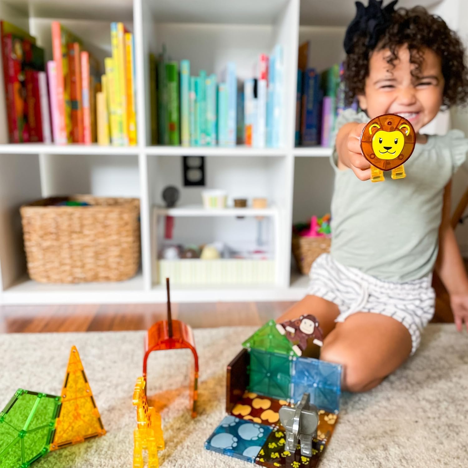 wholesale magna-tiles safari animals 25-piece magnetic construction set, the original magnetic building brand factory & supplier oem