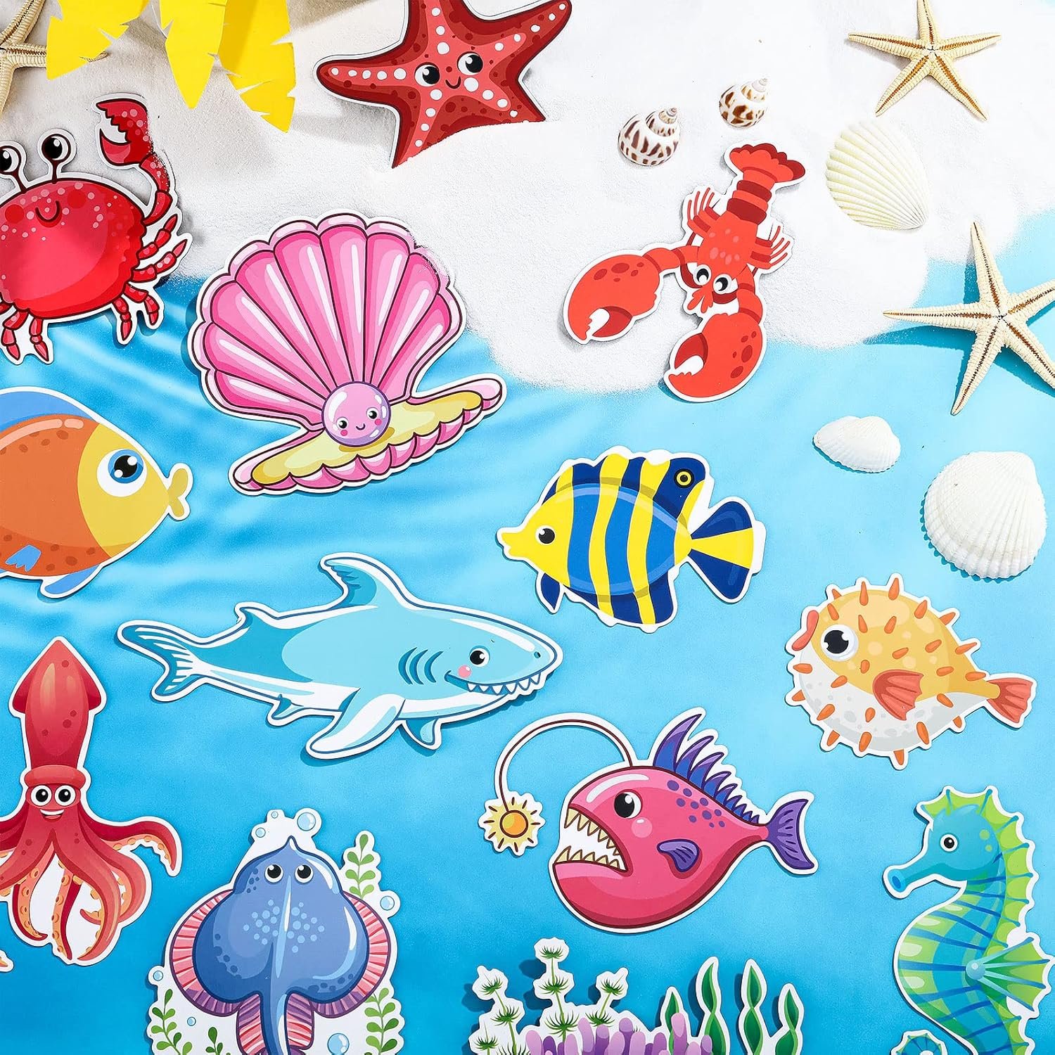 wholesale 24 pcs ocean cruise door decorations magnetic sea animal car magnets fish fridge magnets for door animal turtle crab magnet stickers for car (sea animals) factory & supplier oem