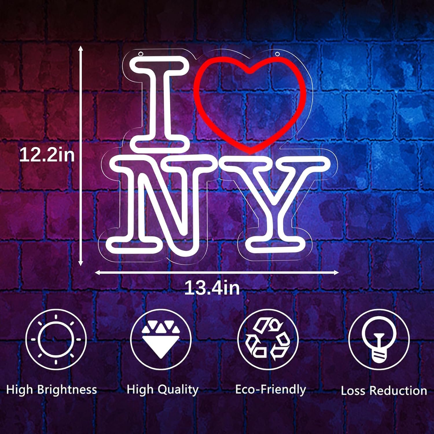 wholesale love ny neon signs for wall decor，led neon light for bedroom office party，christmas gift factory & supplier oem