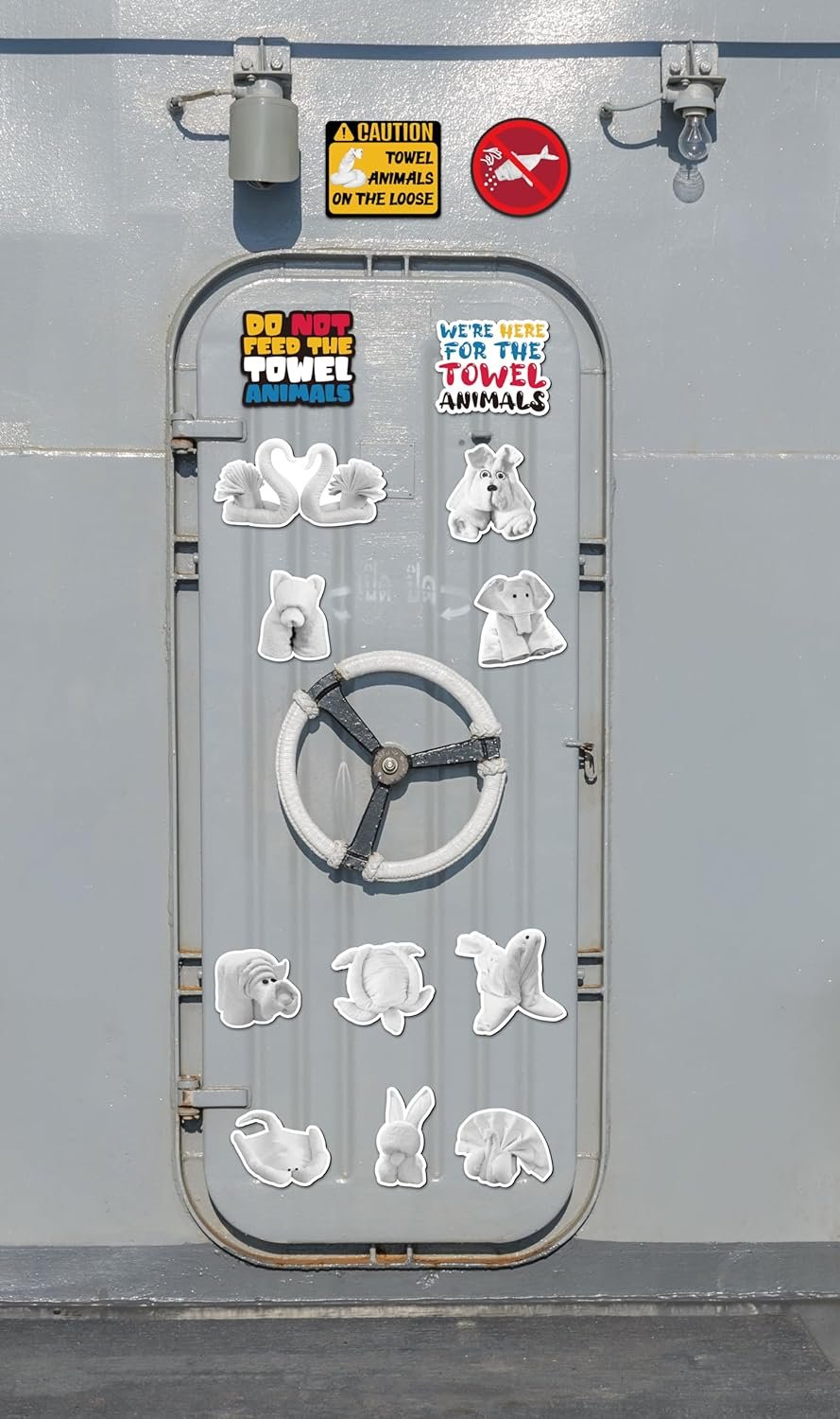 wholesale 90shine 18pcs cruise door magnets decorations, funny animal towel magnetic ship cabin decor factory & supplier oem