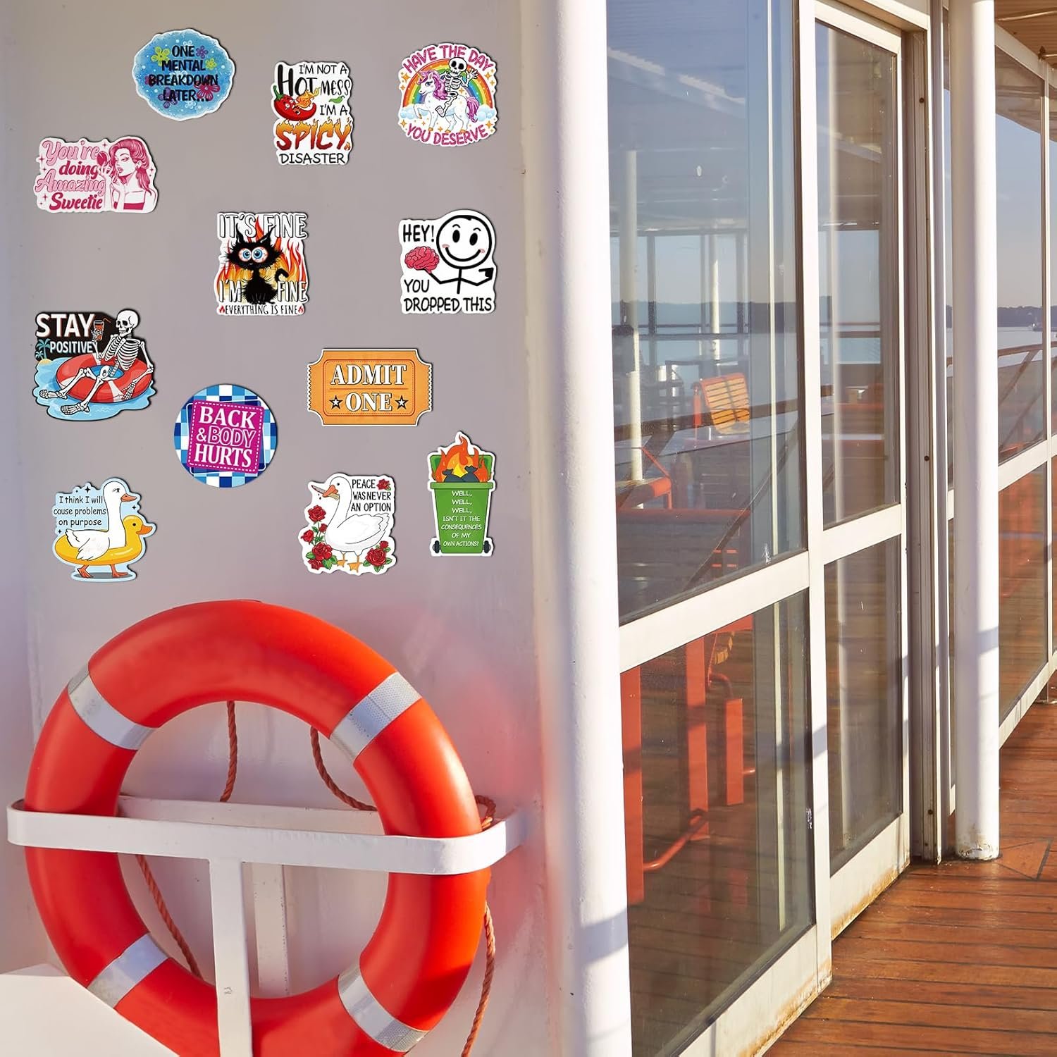 wholesale 12 pcs funny fridge magnets, cute meme refrigerator magnets fridge magnets adult duck dumpster word skull anime magnets for home office kitchen car decoration factory & supplier oem