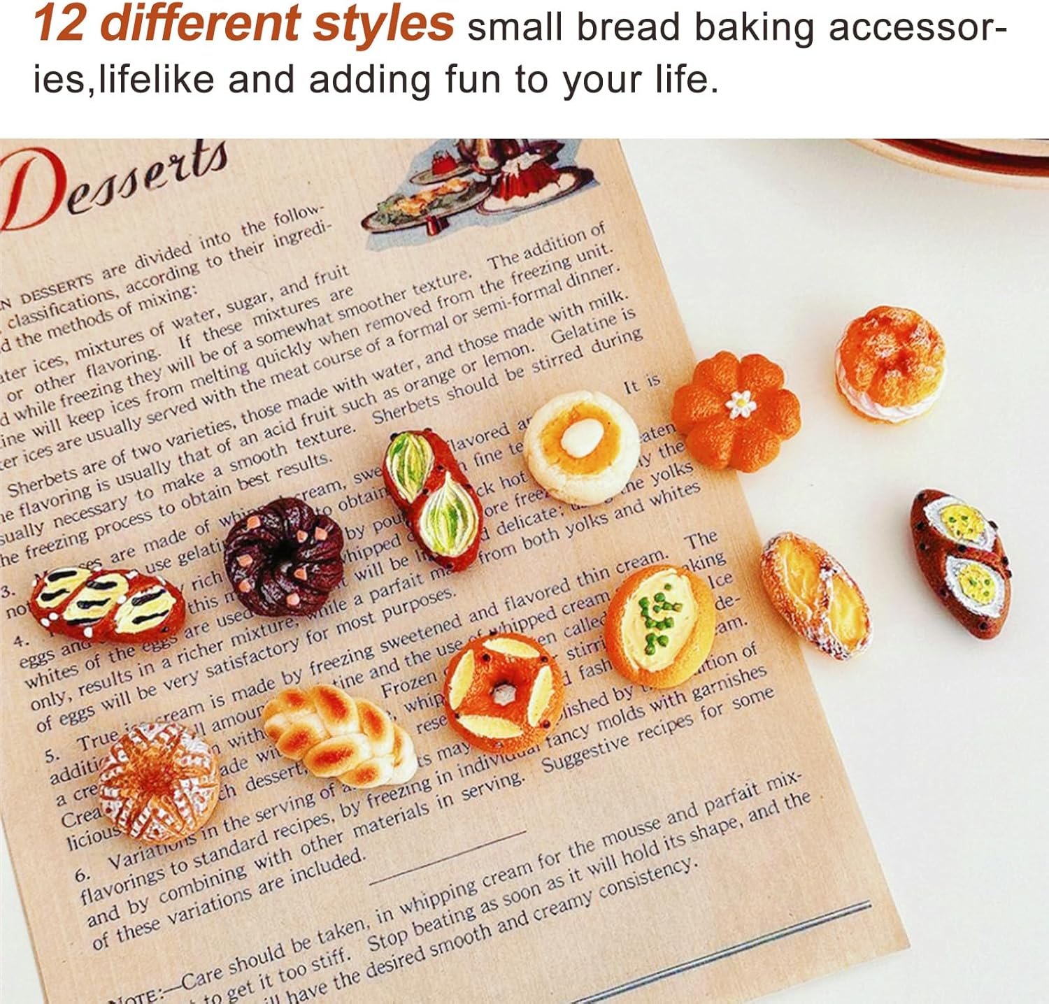 wholesale 24pcs mini bread fridge magnets, fun 3d resin decorative refrigerator magnets, funny small food magnets for fridge, cute colorful decoration, for whiteboard fridge lockers kitchen office home factory & supplier oem