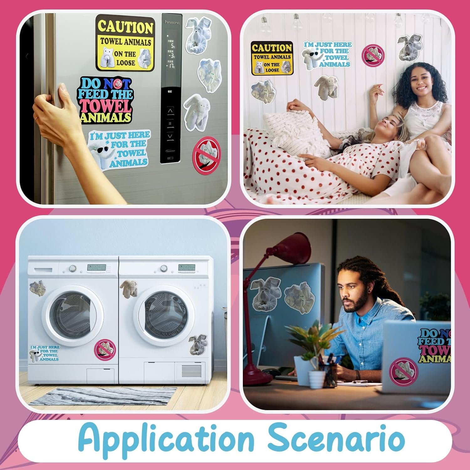 wholesale cruise door decorations magnetic, 7 pcs large funny magnets for cruise ship cabin carnival door decorations magnetic set (towel animals) factory & supplier oem