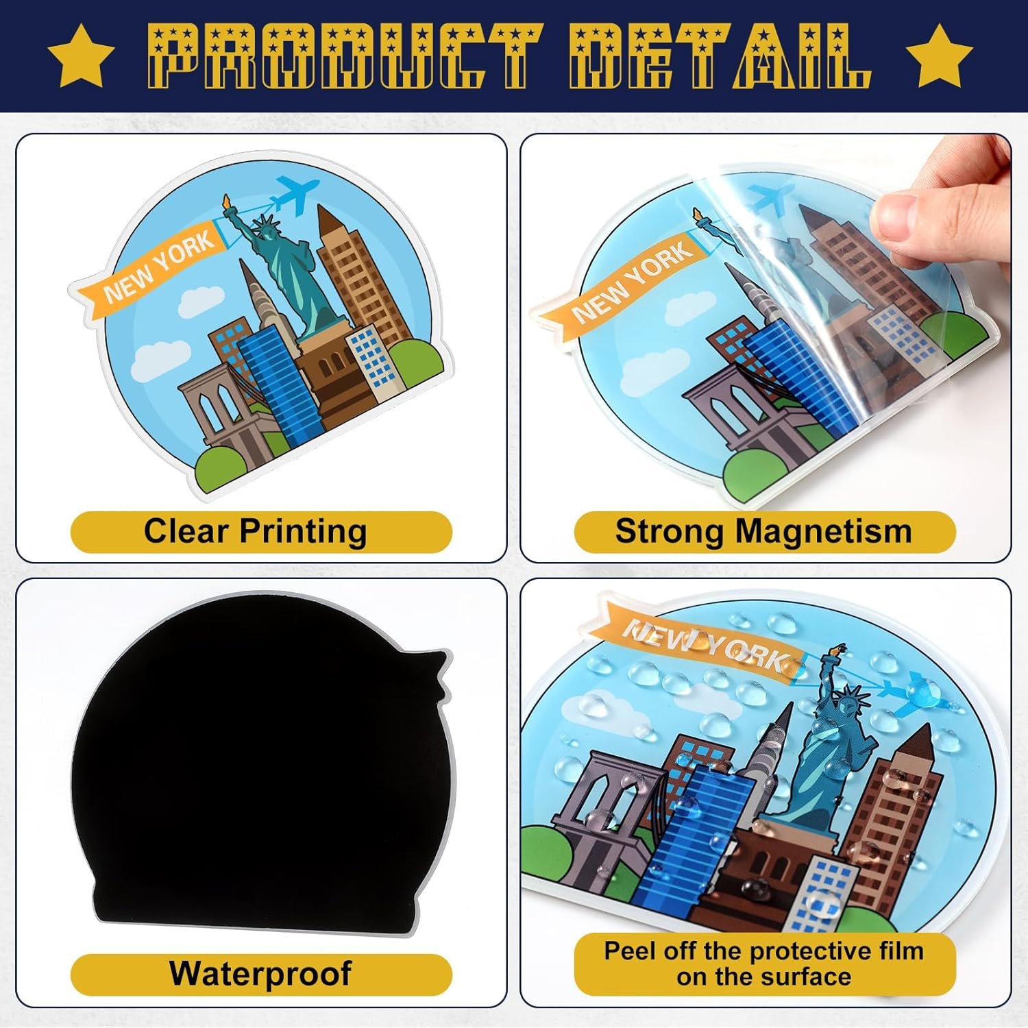 wholesale xuhal 12 pcs new york fridge magnet usa cities magnetic refrigerator stickers souvenirs gifts for refrigerator home decoration factory & supplier oem