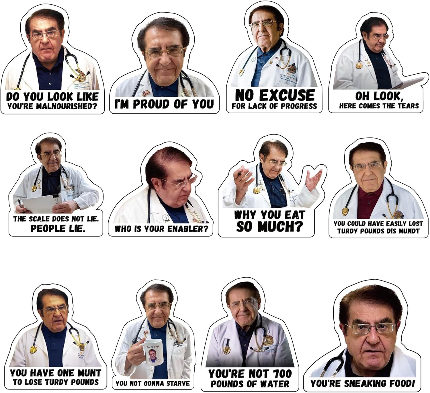 wholesale 12 pack dr now magnets, funny dr. nowzaradan fridge magnet - 3