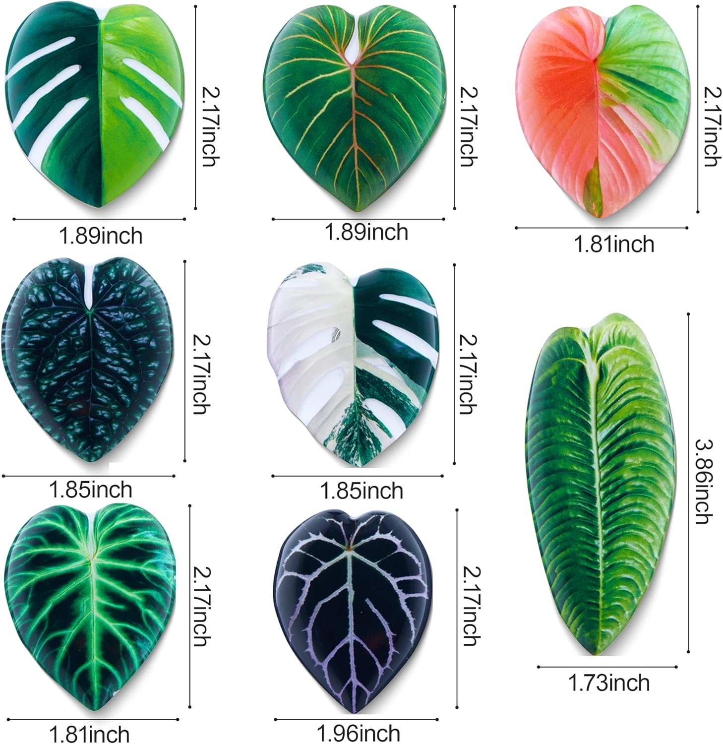 wholesale decorative leaf shaped magnets for home, set of 8, living room, kitchen, bedroom decor (8) factory & supplier oem