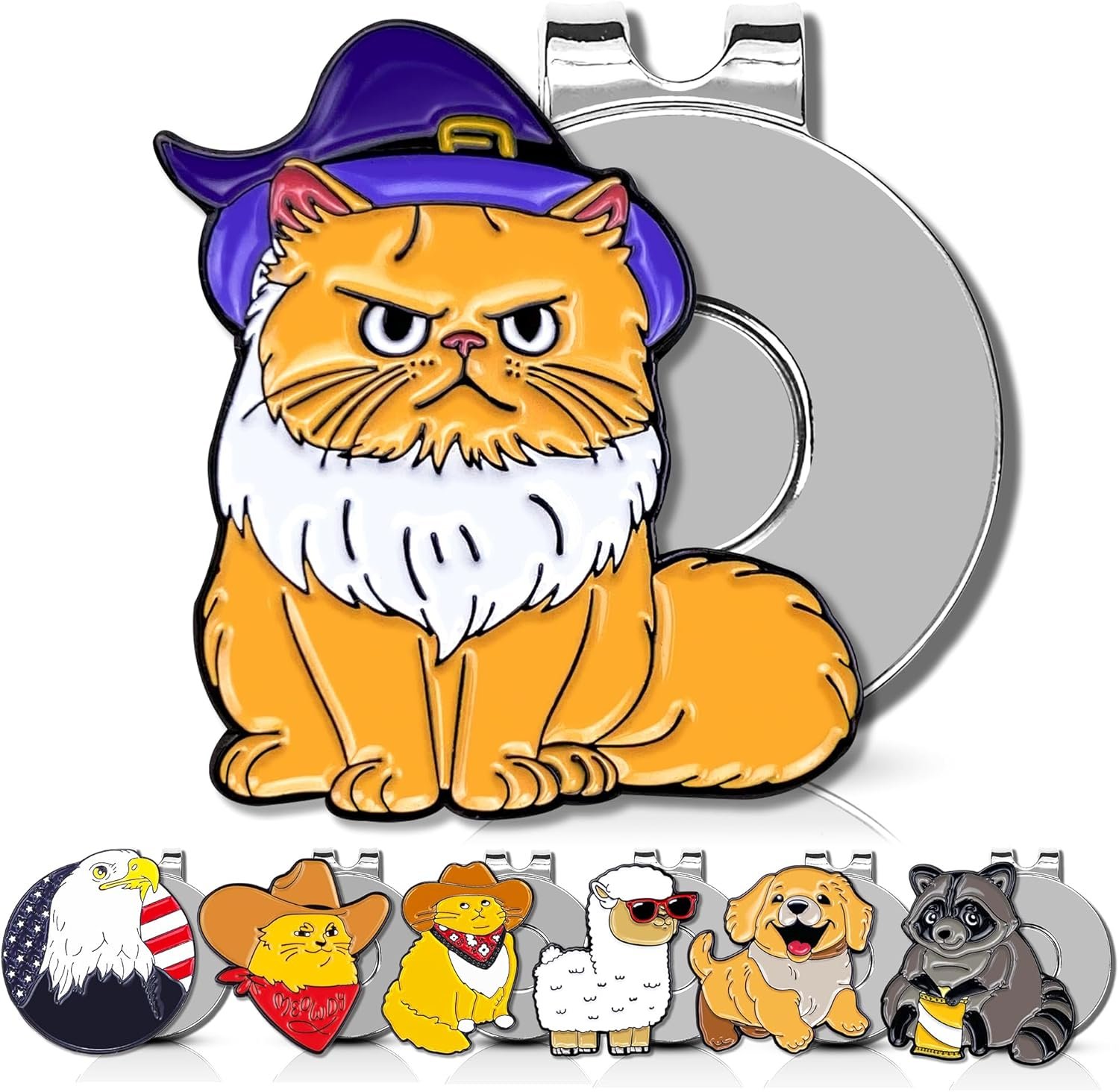 wholesale clubsmith® animal golf ball marker with magnetic hat clip, funny cute cat & dog, premium alignment putting mark, golf accessories & gifts for men and women factory & supplier oem