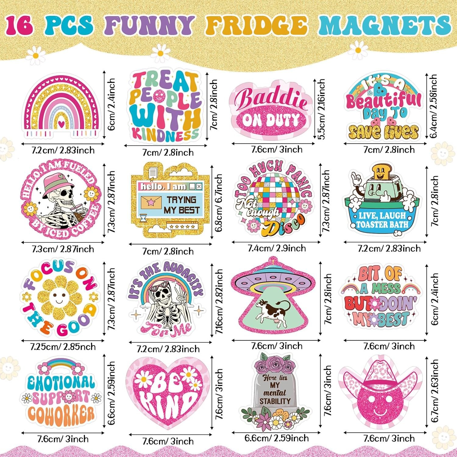 wholesale blosssound 16 pcs funny fridge magnets cute fun refrigerator magnets bulk groovy pink hilarious magnets for adults fridge locker home office kitchen car gifts decoration factory & supplier oem