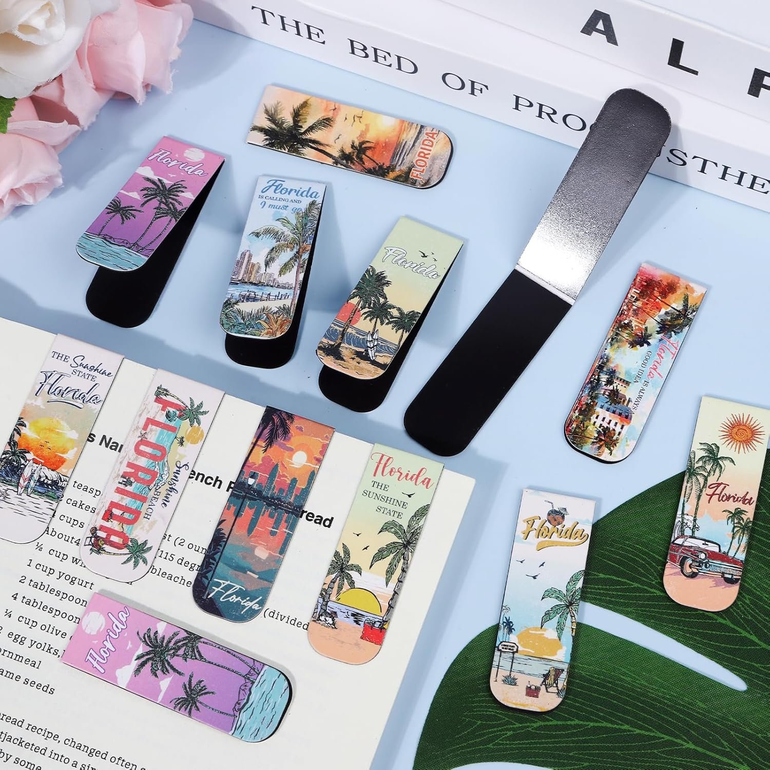 wholesale florida magnetic bookmark gifts - 48pcs traveling city magnetic bookmarks usa city book marks page magnets marker clip for women book lovers traveler students teacher florida souvenirs gift factory & supplier oem