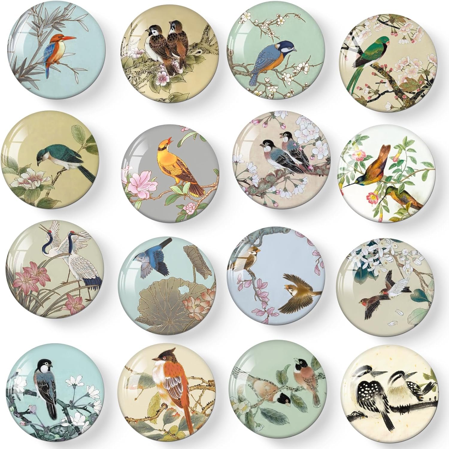 wholesale morcart 16pcs bird fridge magnets, cute decoration for refrigerator locker whiteboard decorative magnetic board cabinets classroom office cubicle factory & supplier oem