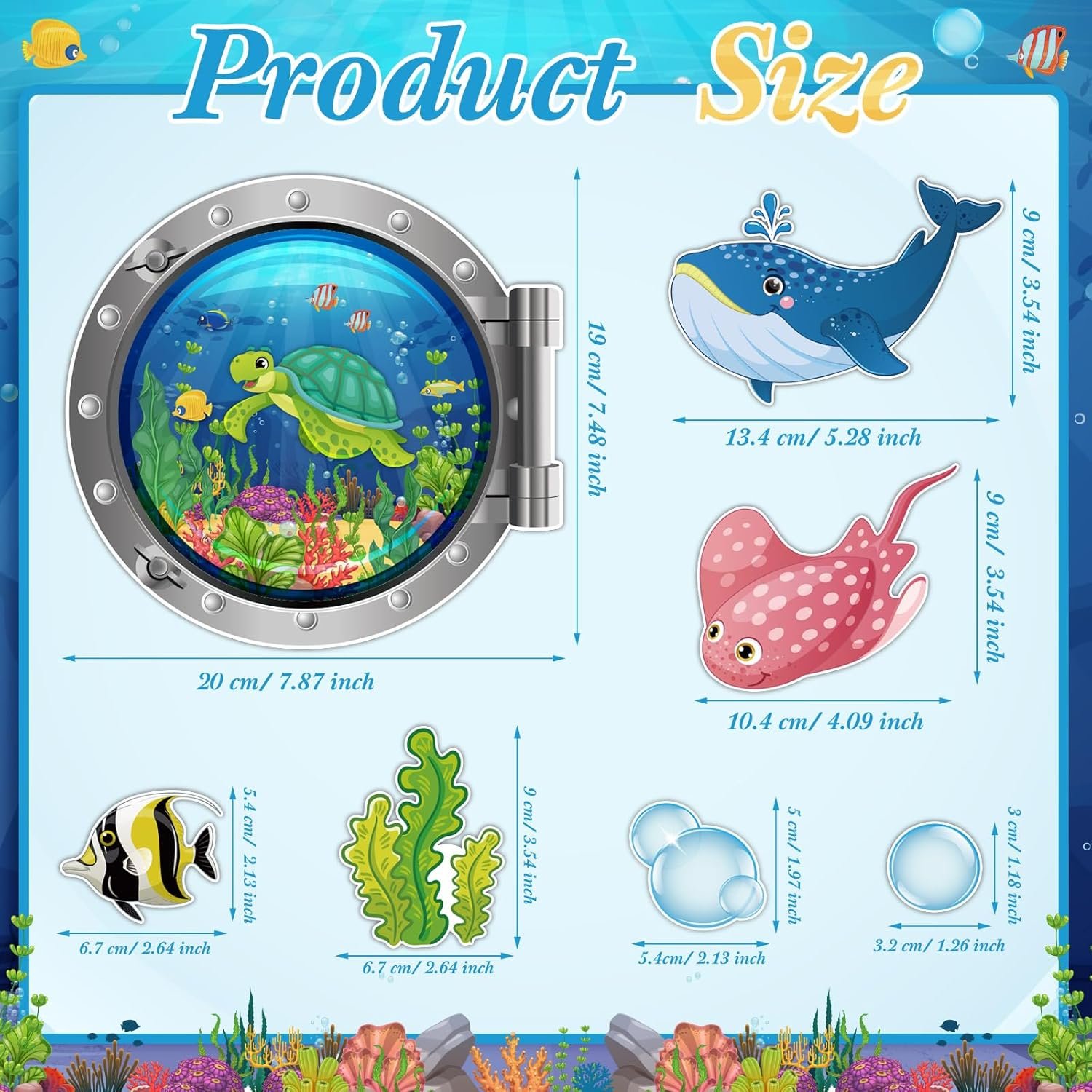 wholesale kanayu 24 pcs cruise door decorations magnetic ocean cruise door magnet sea animals magnet stickers fish turtle crab shark magnets for refrigerator cruise door car carnival party supplies decoration factory & supplier oem