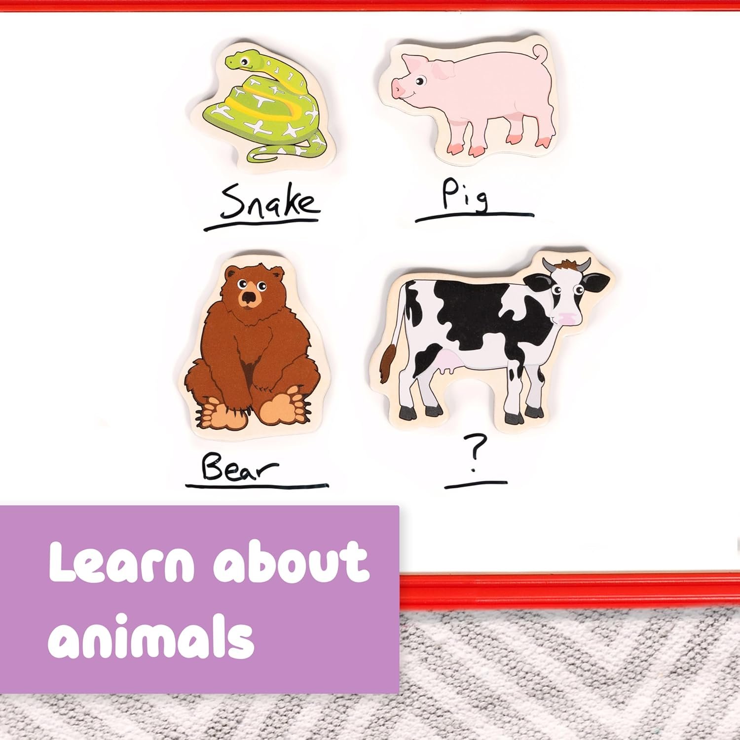 wholesale spark & wow wooden magnets | animals, magnets for kids ages 2+ | open-ended play | adhere to fridges, whiteboards and more factory & supplier oem