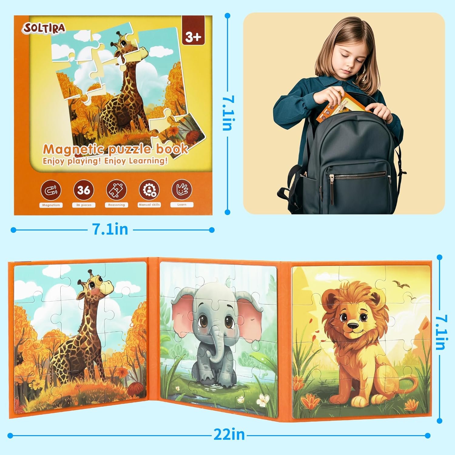 wholesale puzzles for kids ages 3-5 36 pieces kids puzzle 4-6 travel puzzles ages 4-8 animal airplane car road trip activities games toys girls and boys gift factory & supplier oem