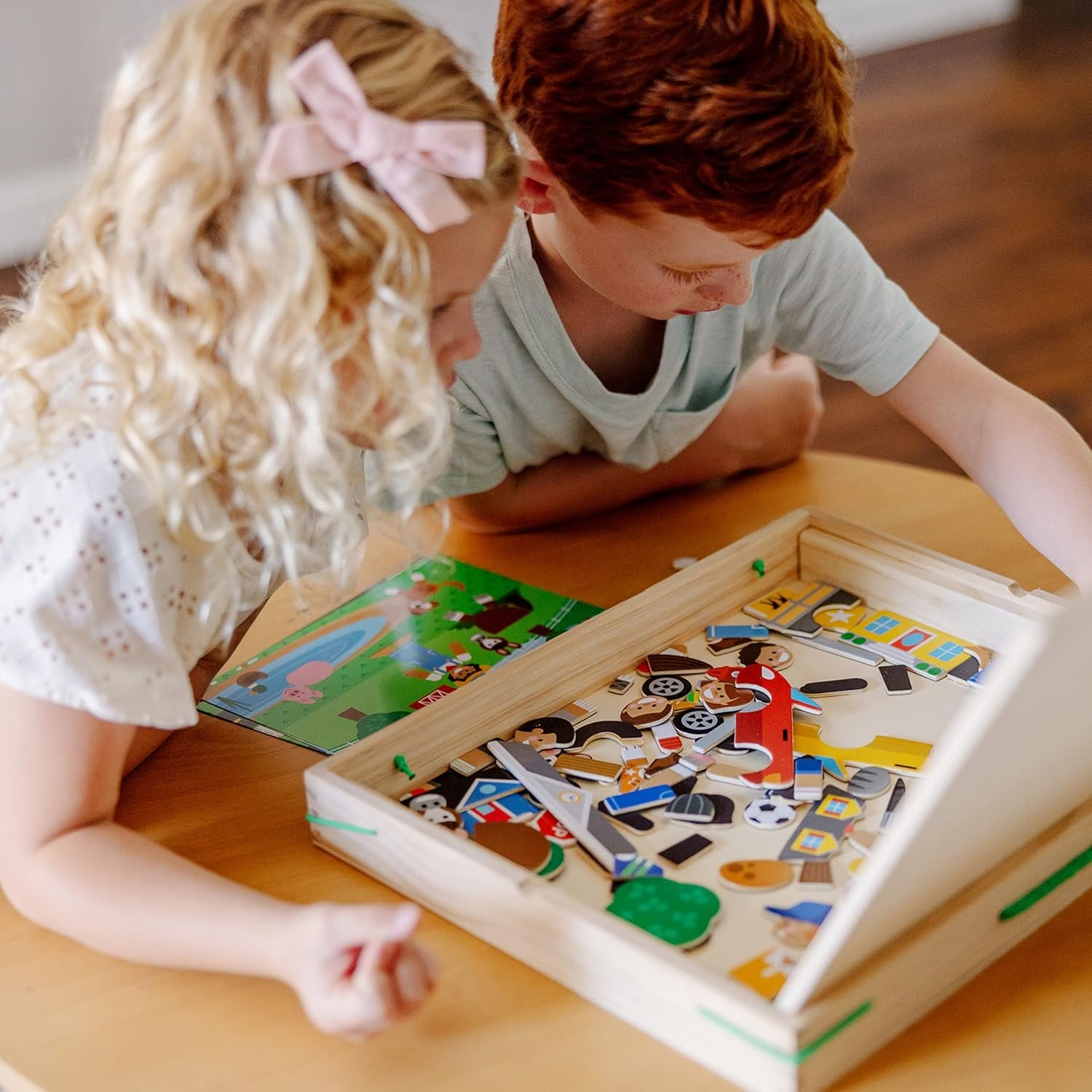 wholesale melissa & doug wooden magnetic matching picture game with 119 magnets and scene cards factory & supplier oem