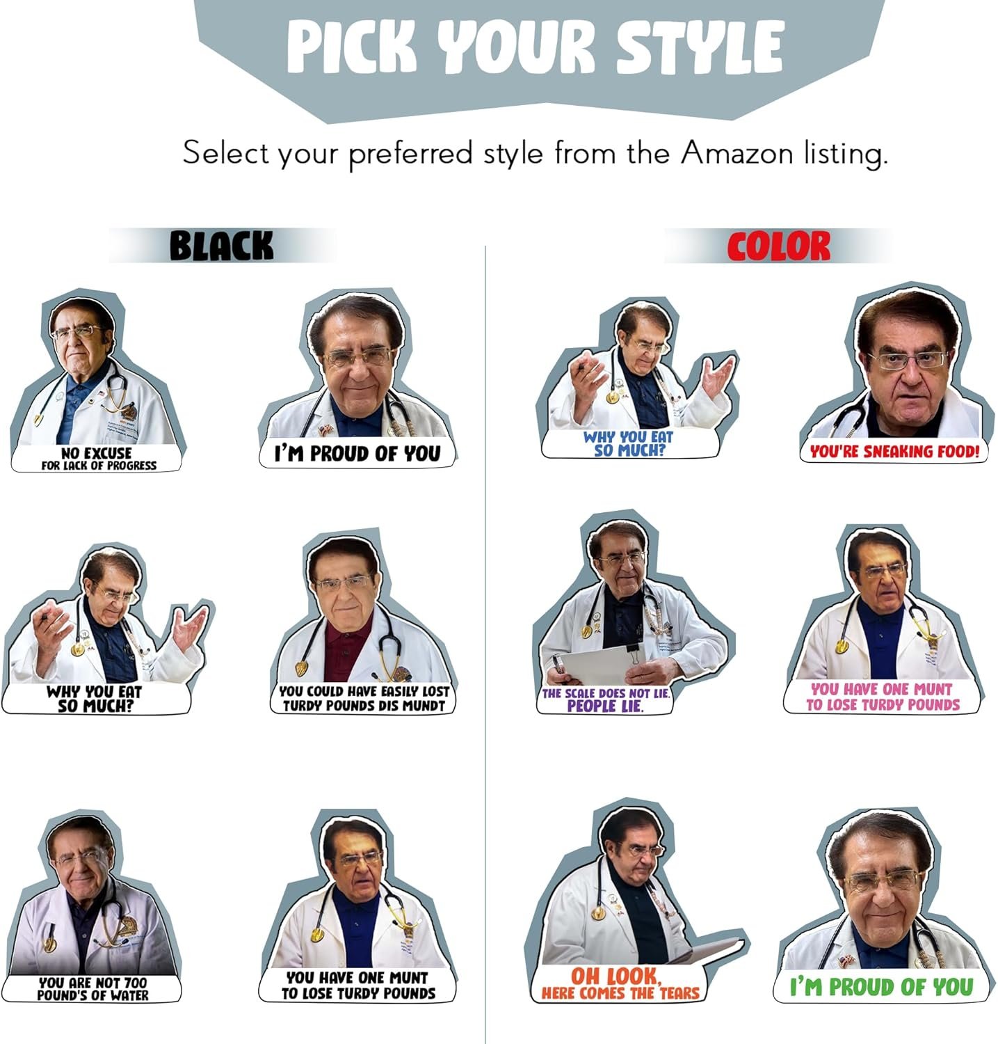 wholesale 12 pack dr now magnets, funny dr. nowzaradan fridge magnet - 3