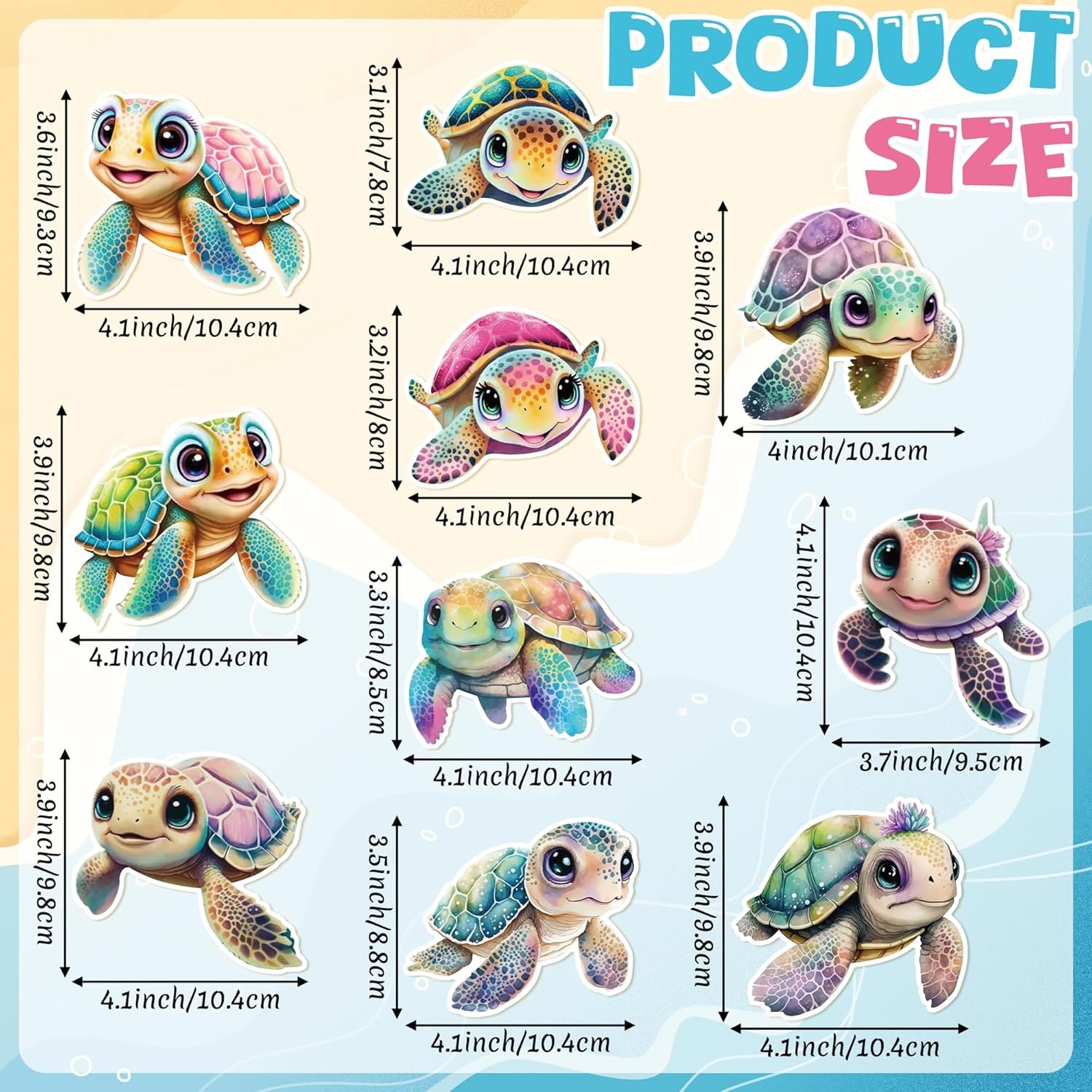wholesale japbor cruise door decorations magnetic - 10pcs sea turtle cruise magnet, ocean turtles car ship cabin refrigerator magnets decal, sea animal fridge magnetic stickers for home kitchen cabinet decor factory & supplier oem