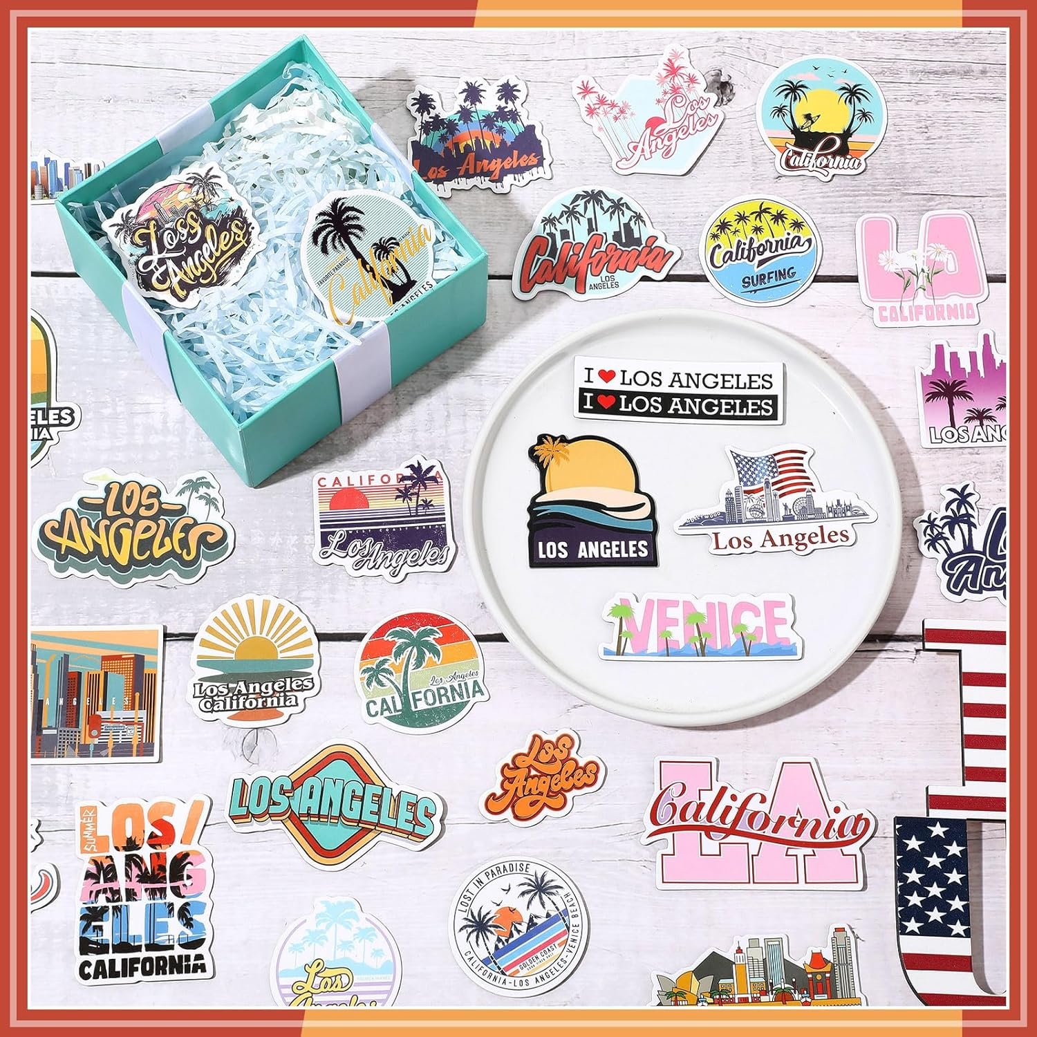 wholesale konohan 30 pcs los angeles souvenirs gifts los angeles magnet for refrigerator city magnetic fridge stickers for home decoration factory & supplier oem