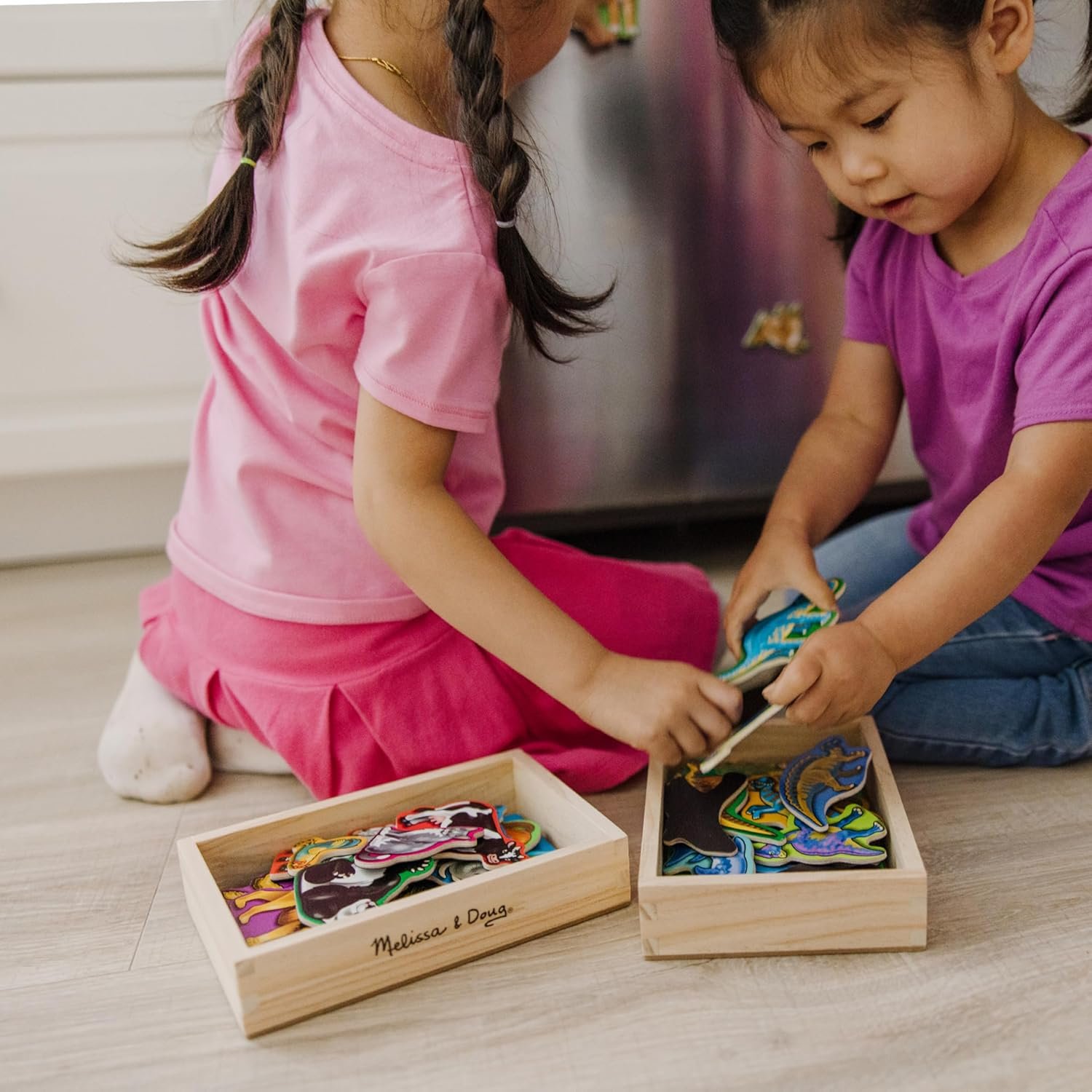 wholesale melissa & doug wooden magnets set - animals and dinosaurs with 40 wooden magnets factory & supplier oem