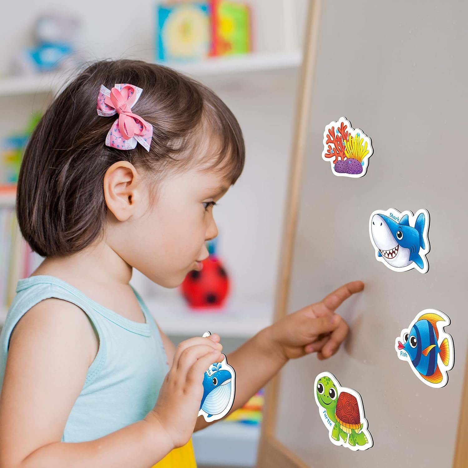 wholesale 65 pcs adorable magnetic animal fridge magnets - wild, farm & marine animals - thickened cardstock refrigerator magnets - cute educational learning toys for kids 3+ factory & supplier oem